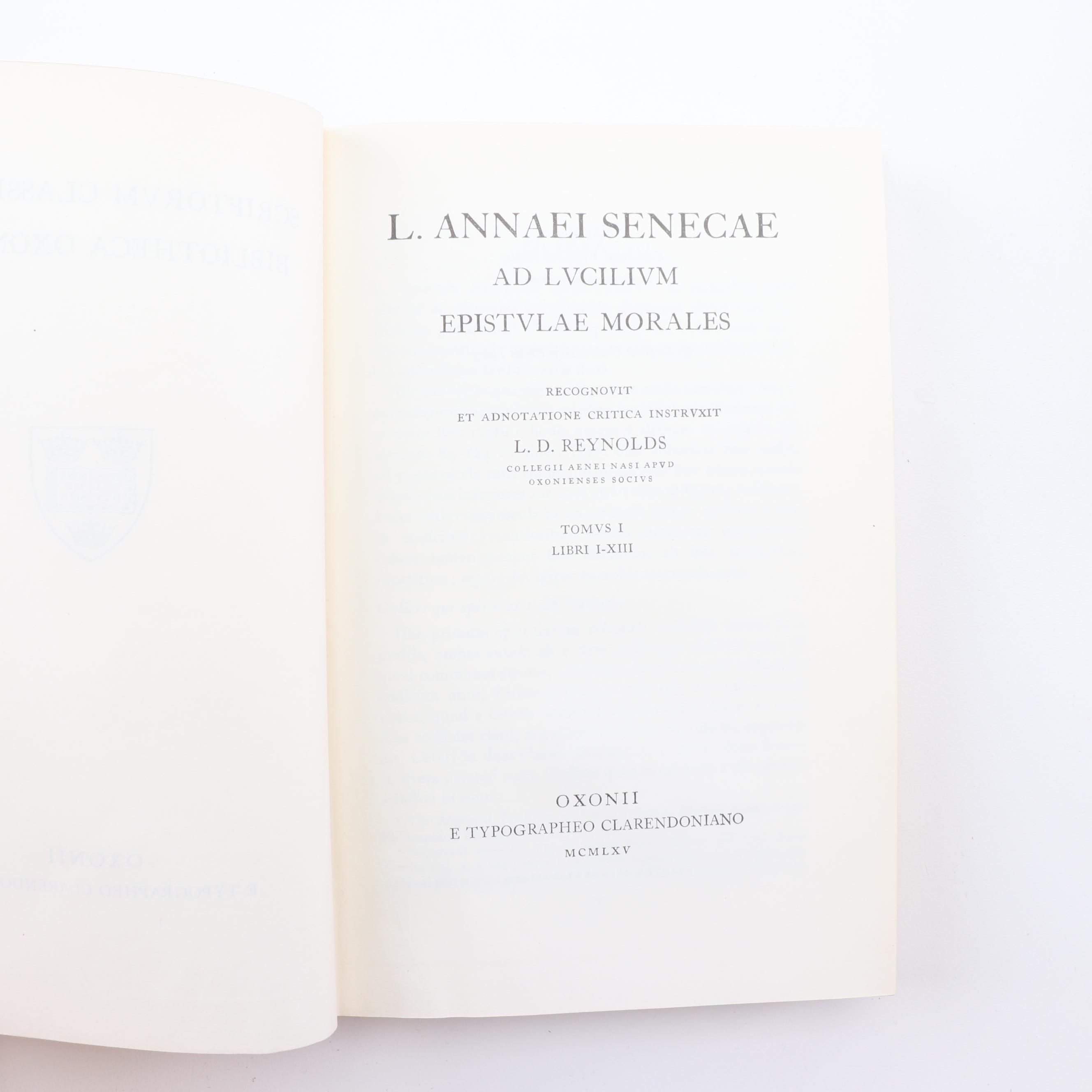 Loeb Classical Library Books and Oxford Classical Texts in Latin
