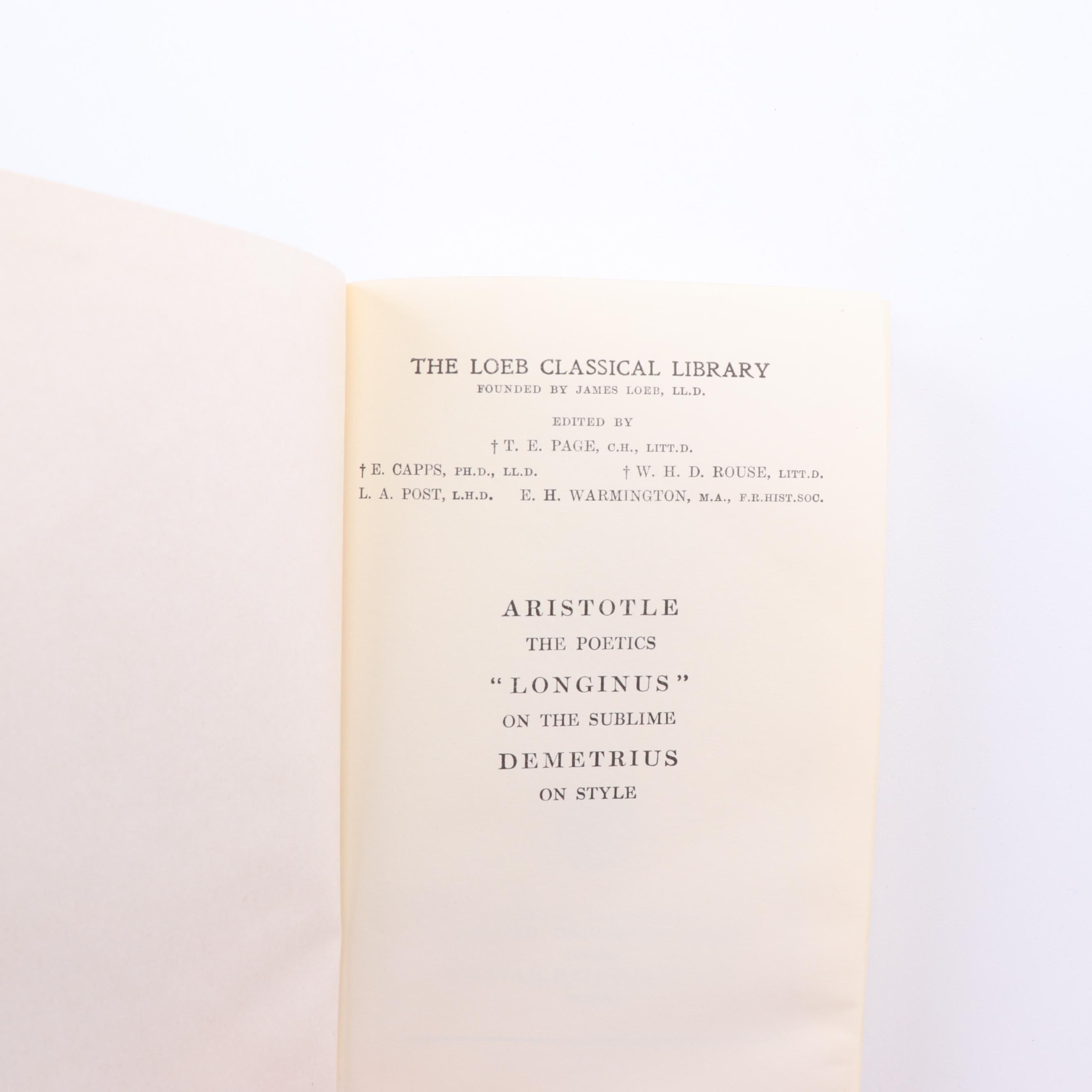 Loeb Classical Library Books and Oxford Classical Texts in Latin