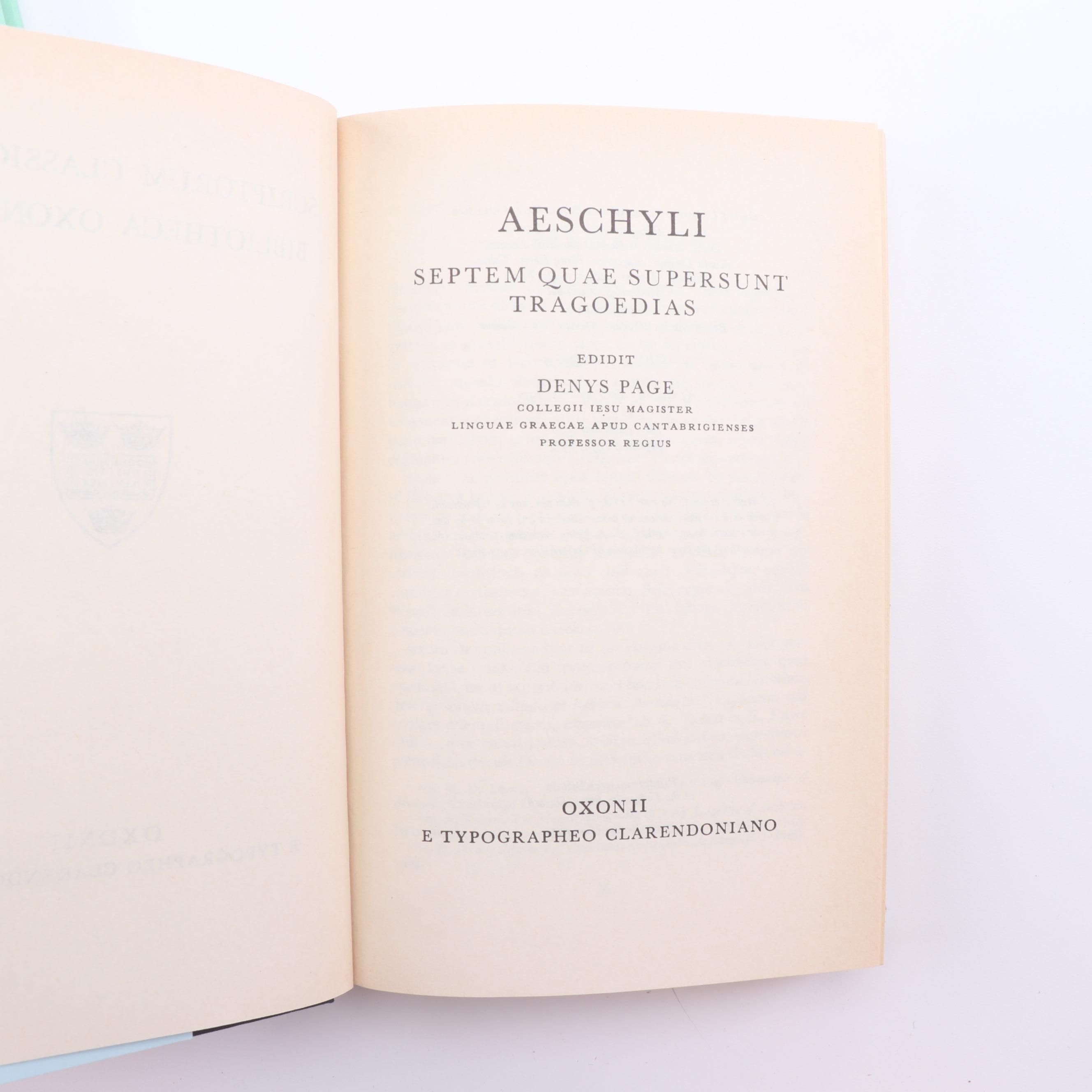 Loeb Classical Library Books and Oxford Classical Texts in Latin