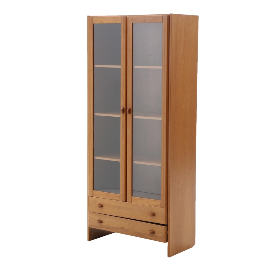 Danish Modern Cabinet Bookcase in Teak by Domino Mobler