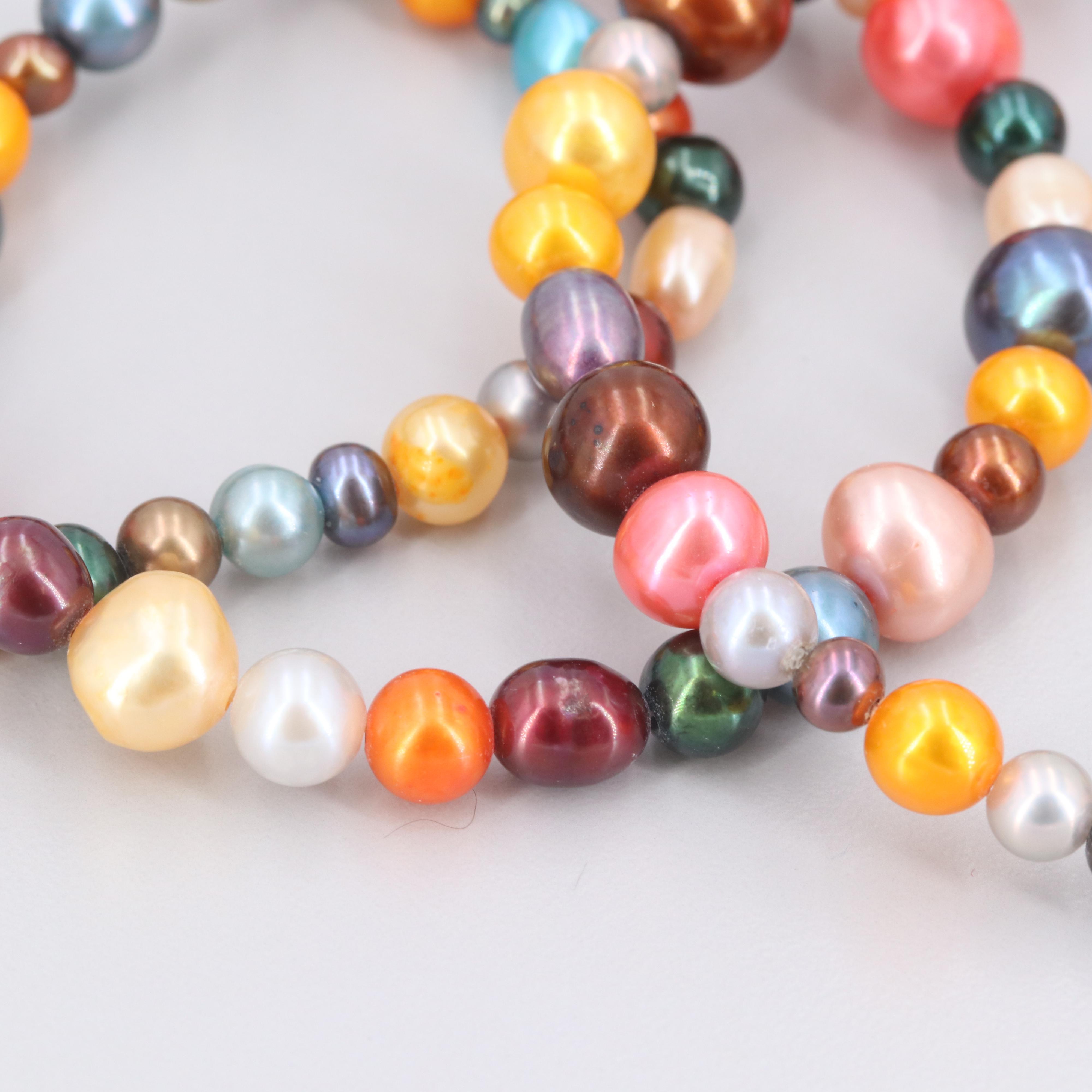 Expandable Cultured Pearl Bracelets