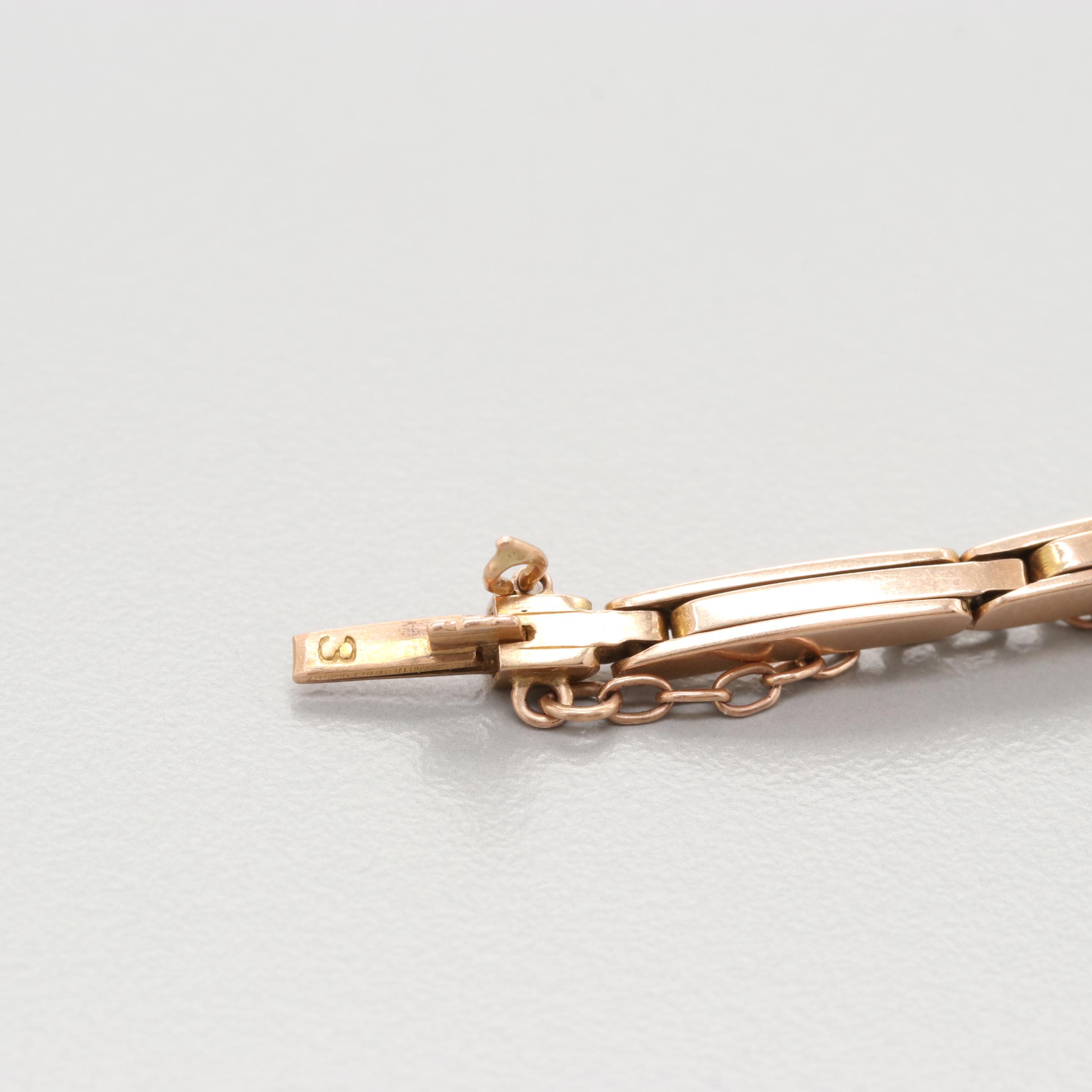 15K Yellow Gold Watch, Aegler Reeberg Movement For Rolex, Early 1900s