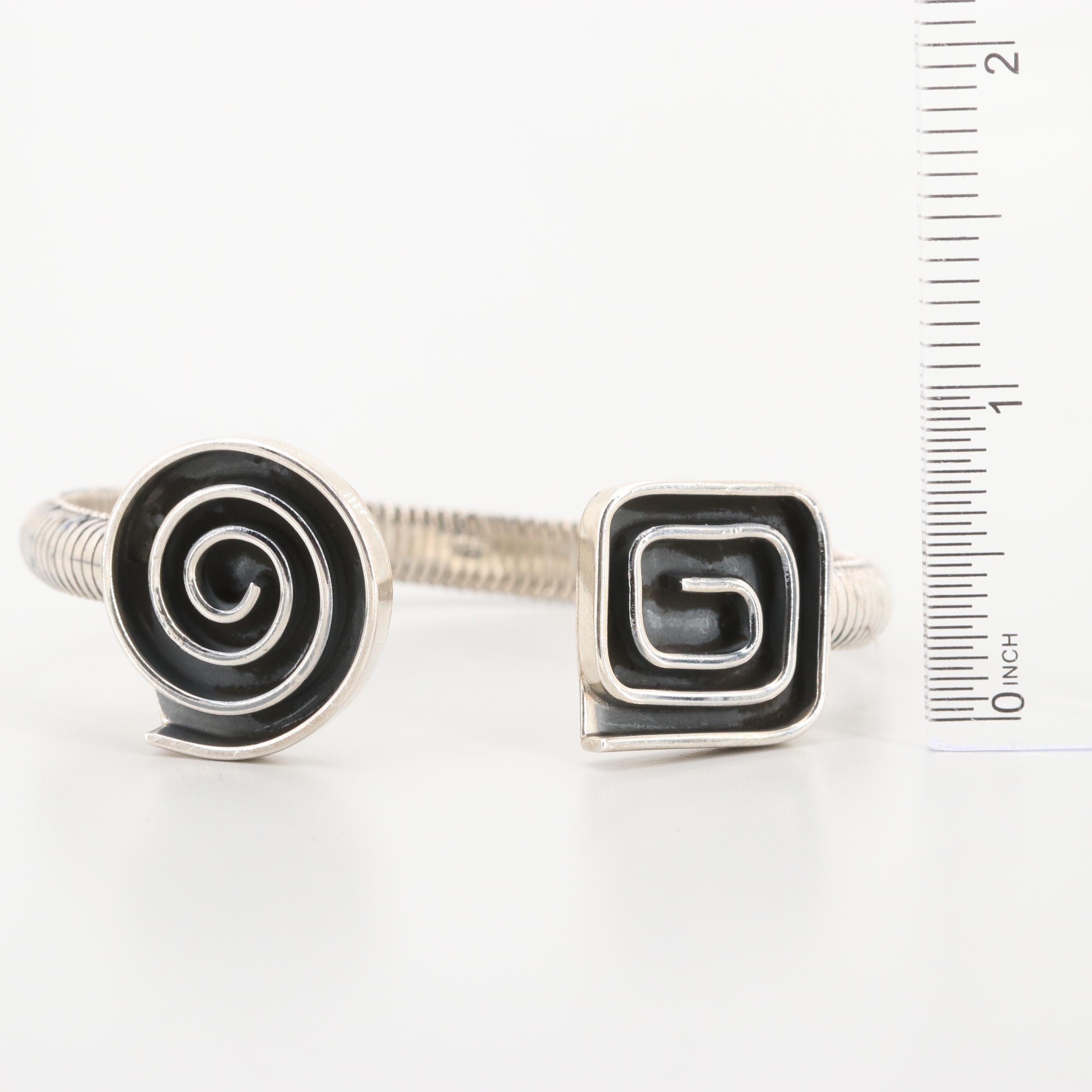 Sterling Silver Geometric Motif Bracelet