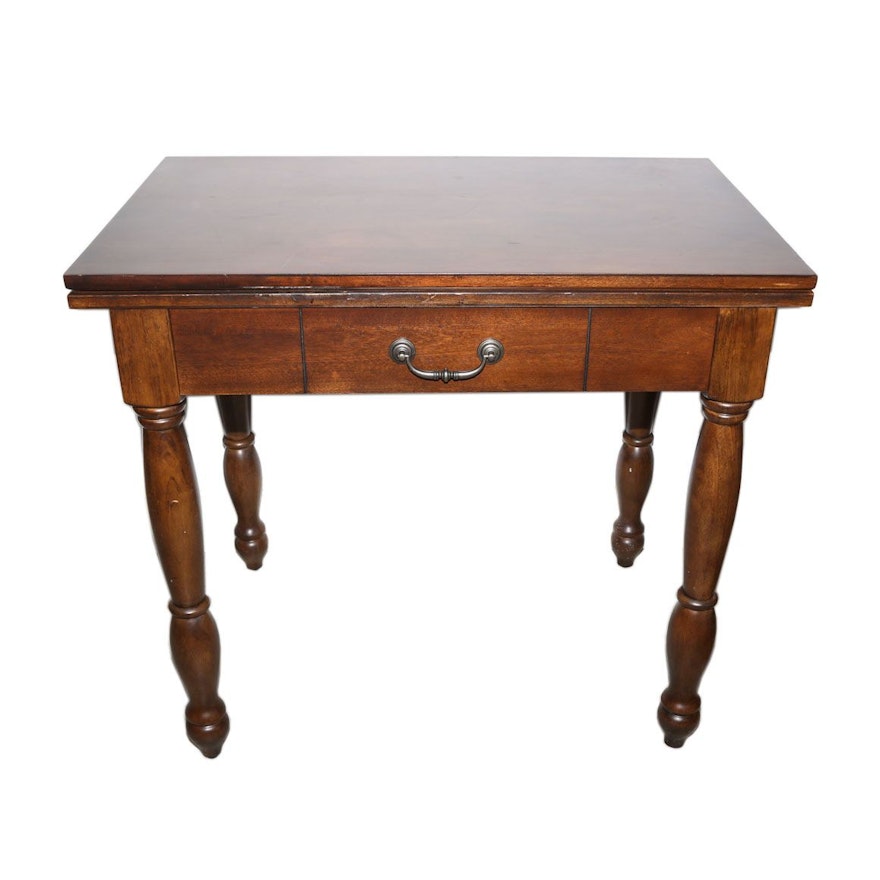 Federal Style Cherrywood Flip-Top Game Table, Late 20th Century