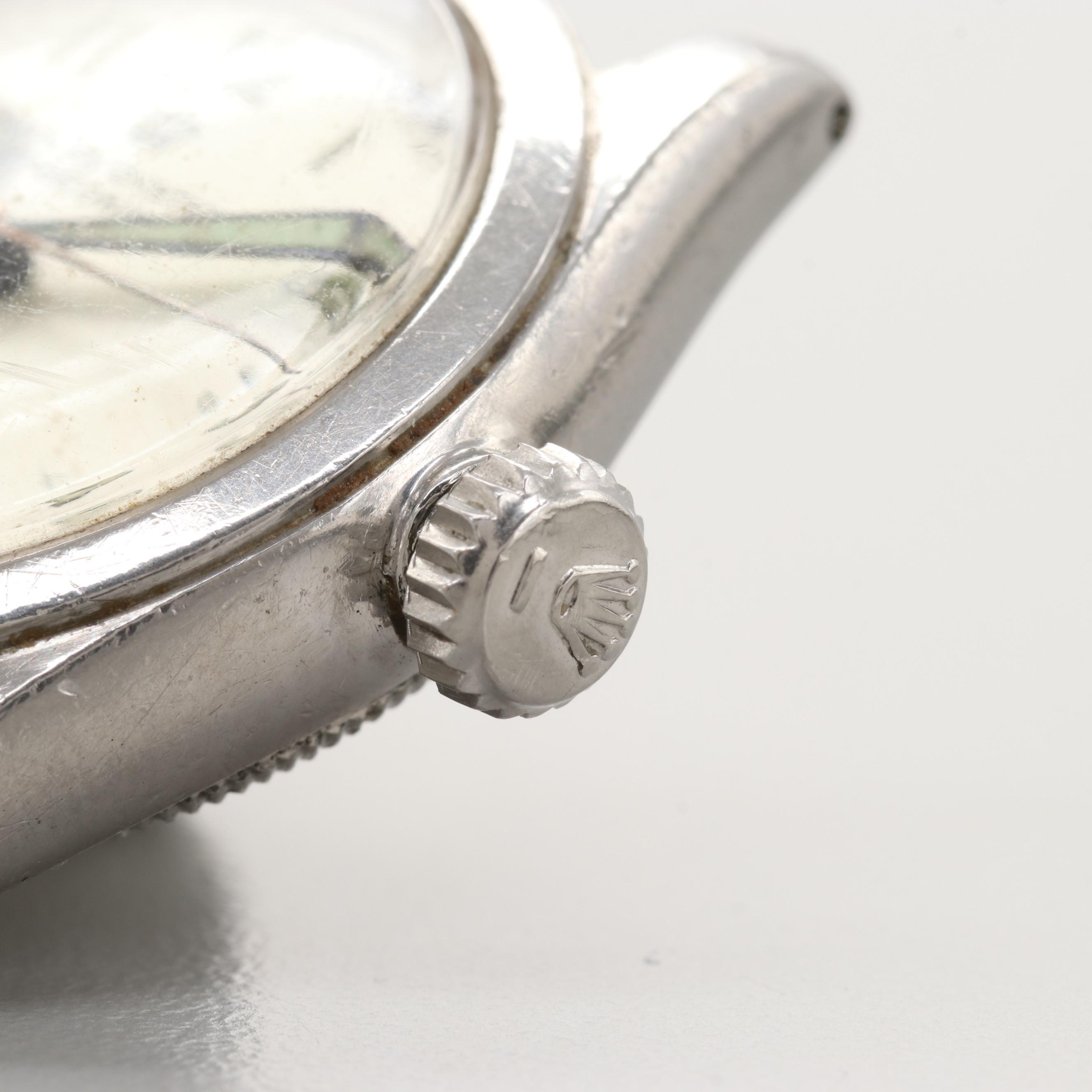 Rolex Speed King Stainless Steel Stem Wind Watch, 1943