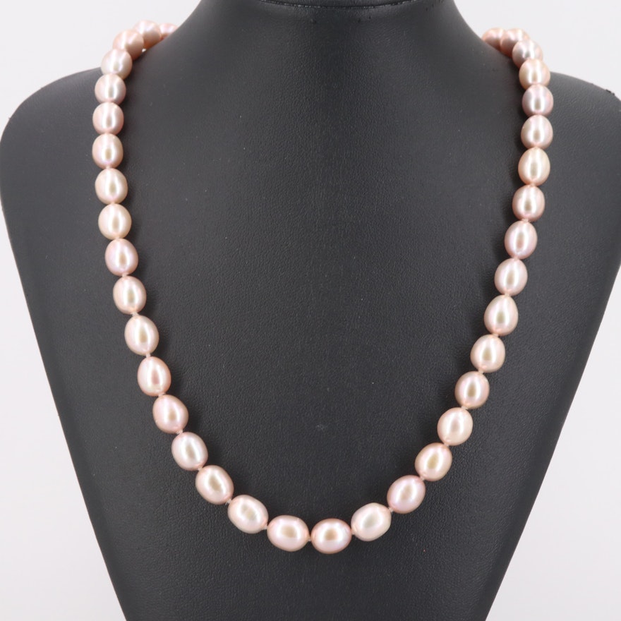 Sterling Silver Cultured Pearl Necklace