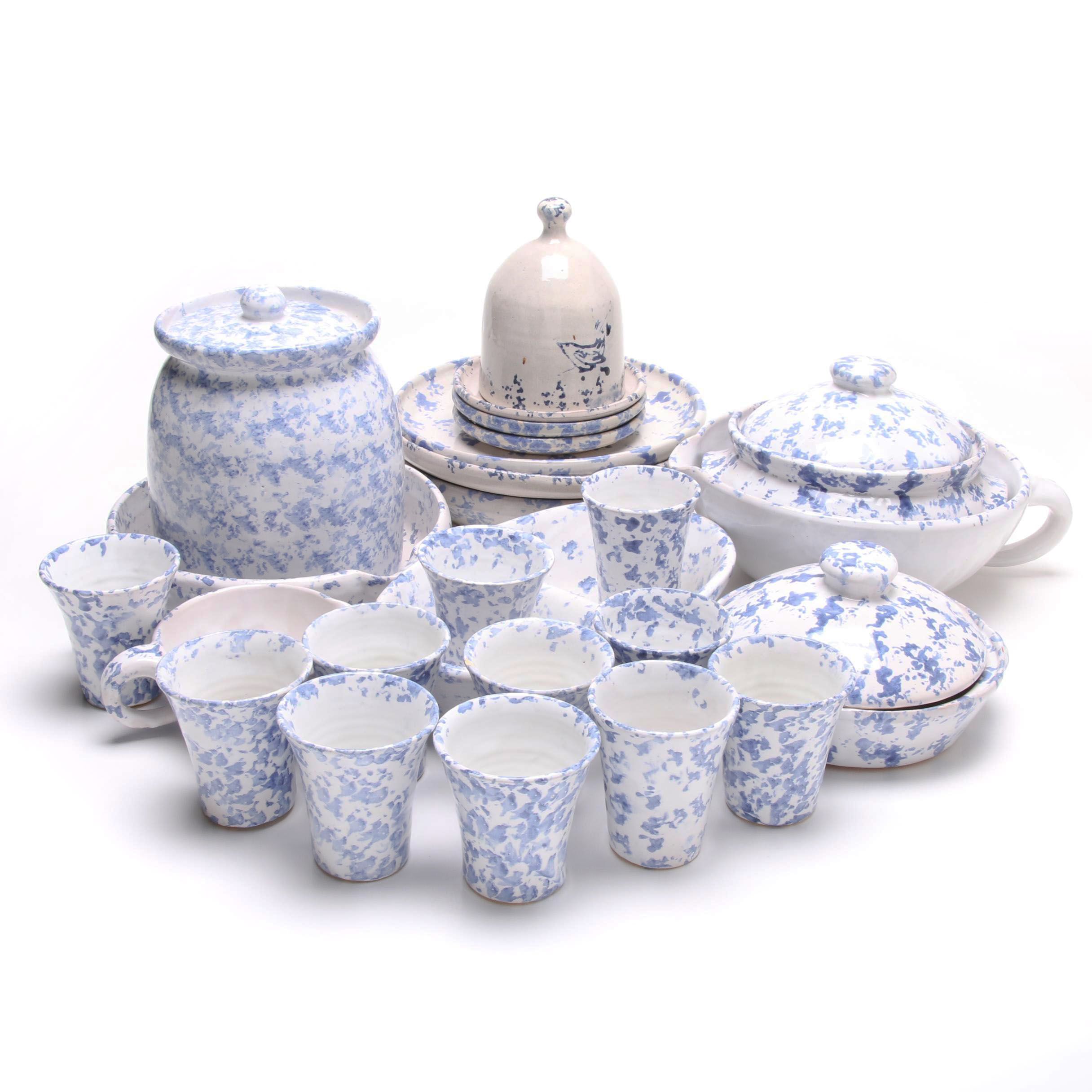 Bybee Pottery Spongeware Serveware and Tableware