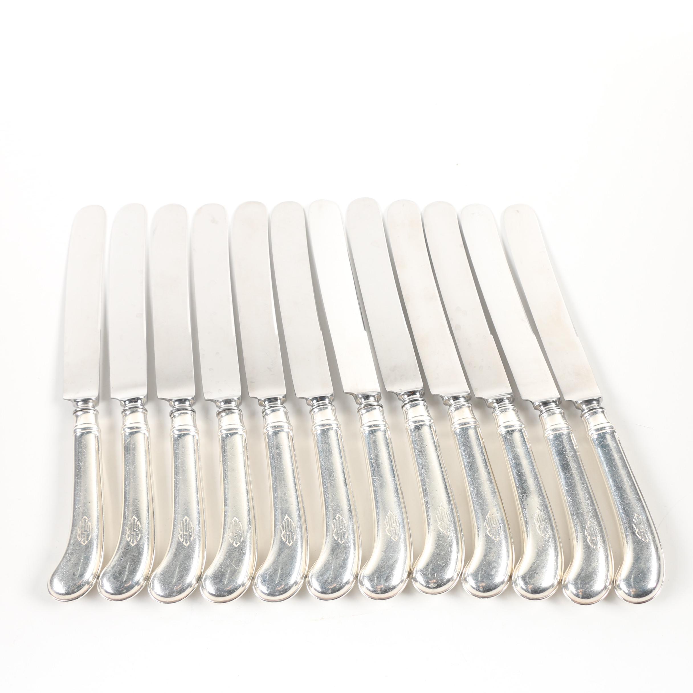 American Sterling Handle Pistol Grip Dinner Knives