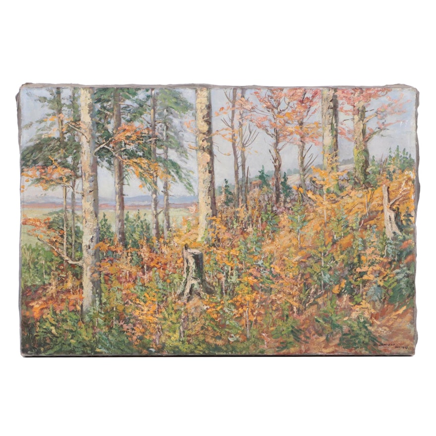 Eduard Lammert 1927 Oil Landscape Painting