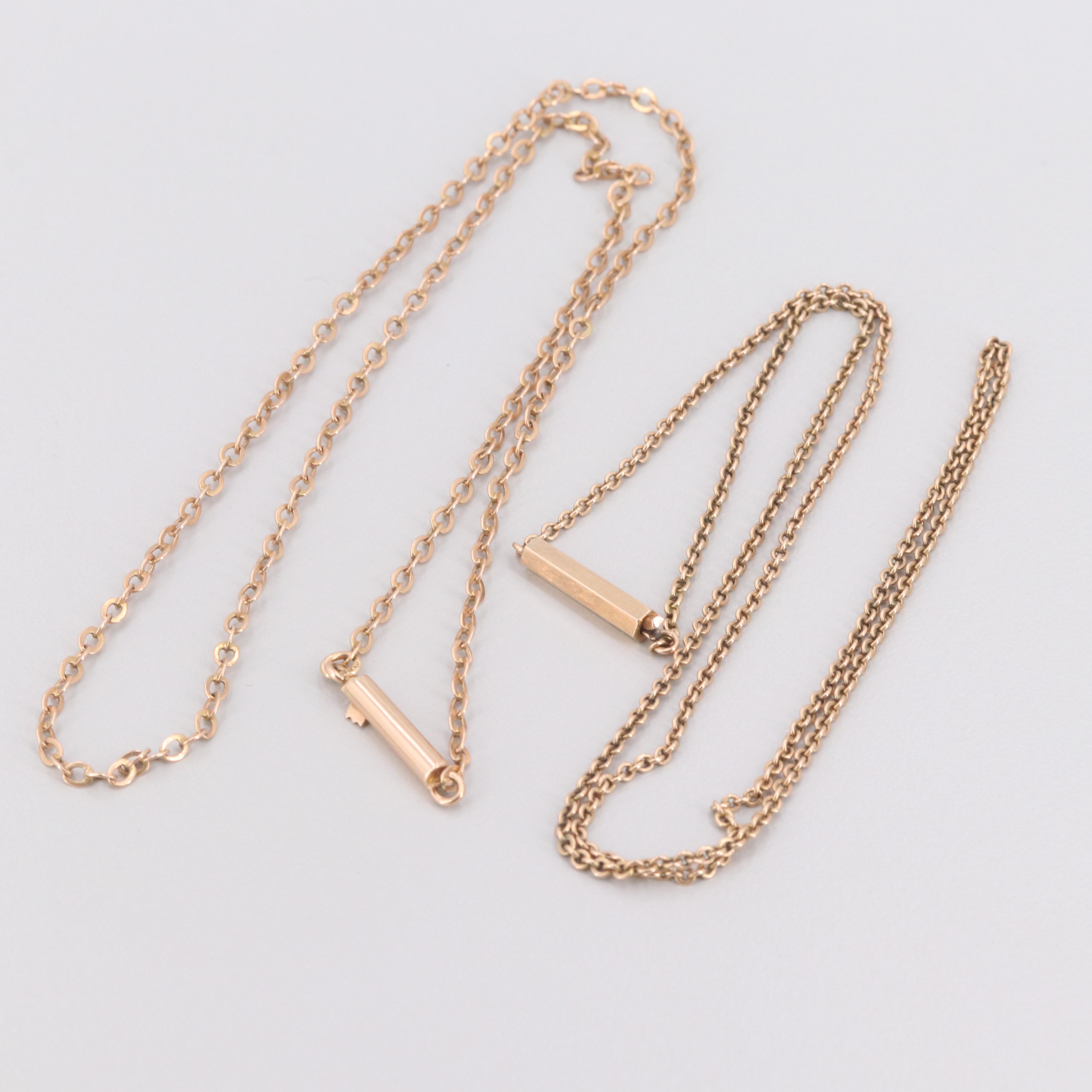 Vintage 14K Rose Gold Necklaces
