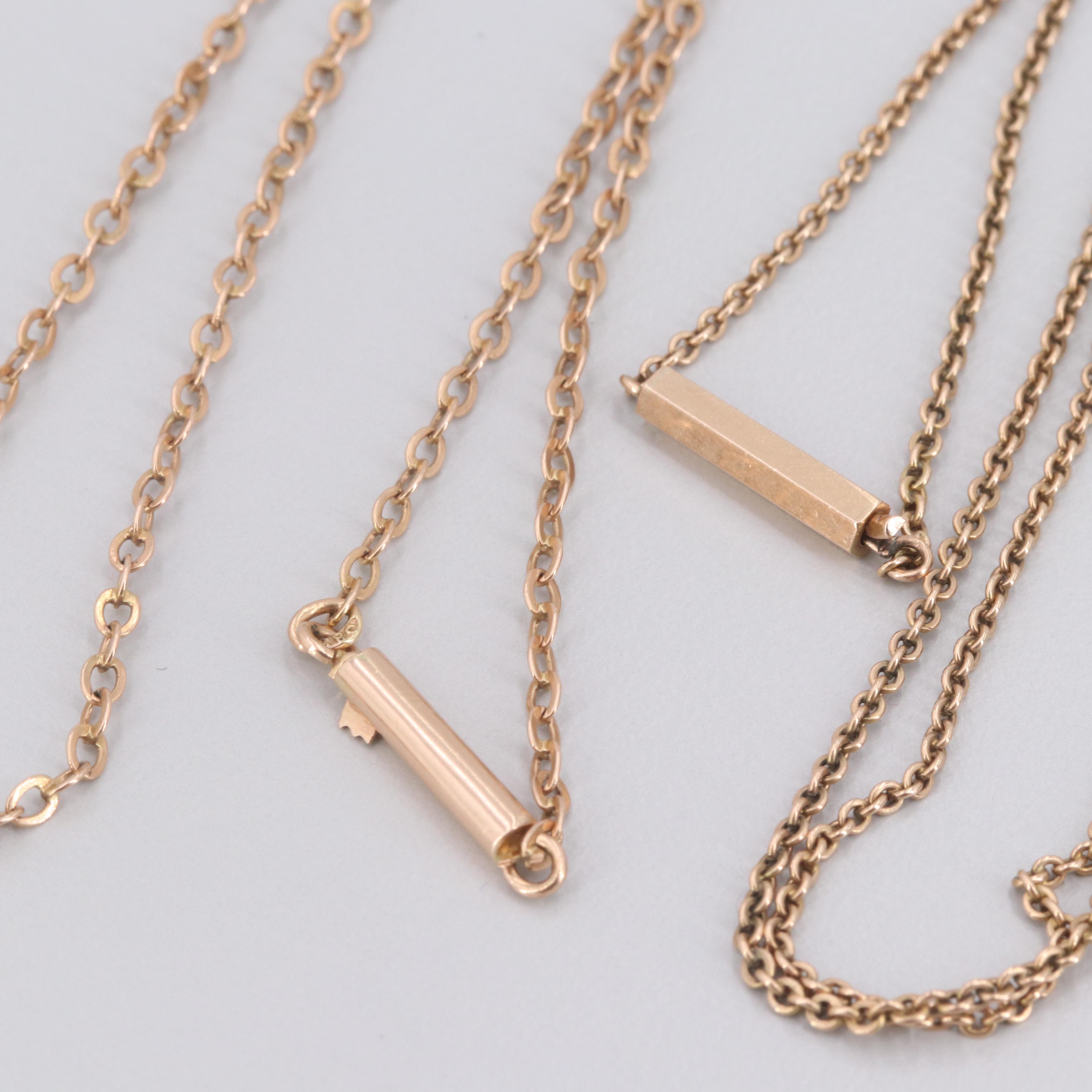Vintage 14K Rose Gold Necklaces