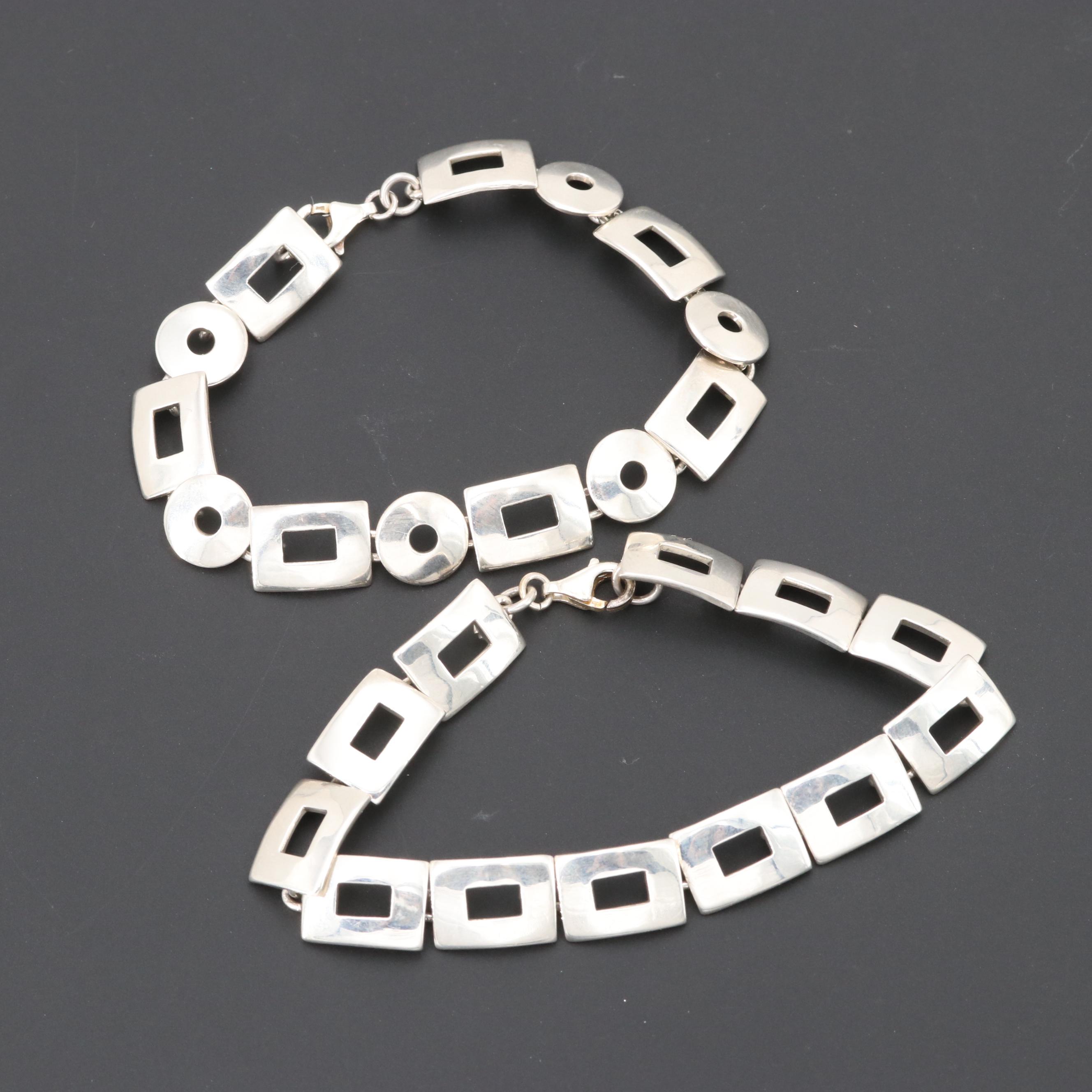 Sterling Silver and 950 Silver Bracelets