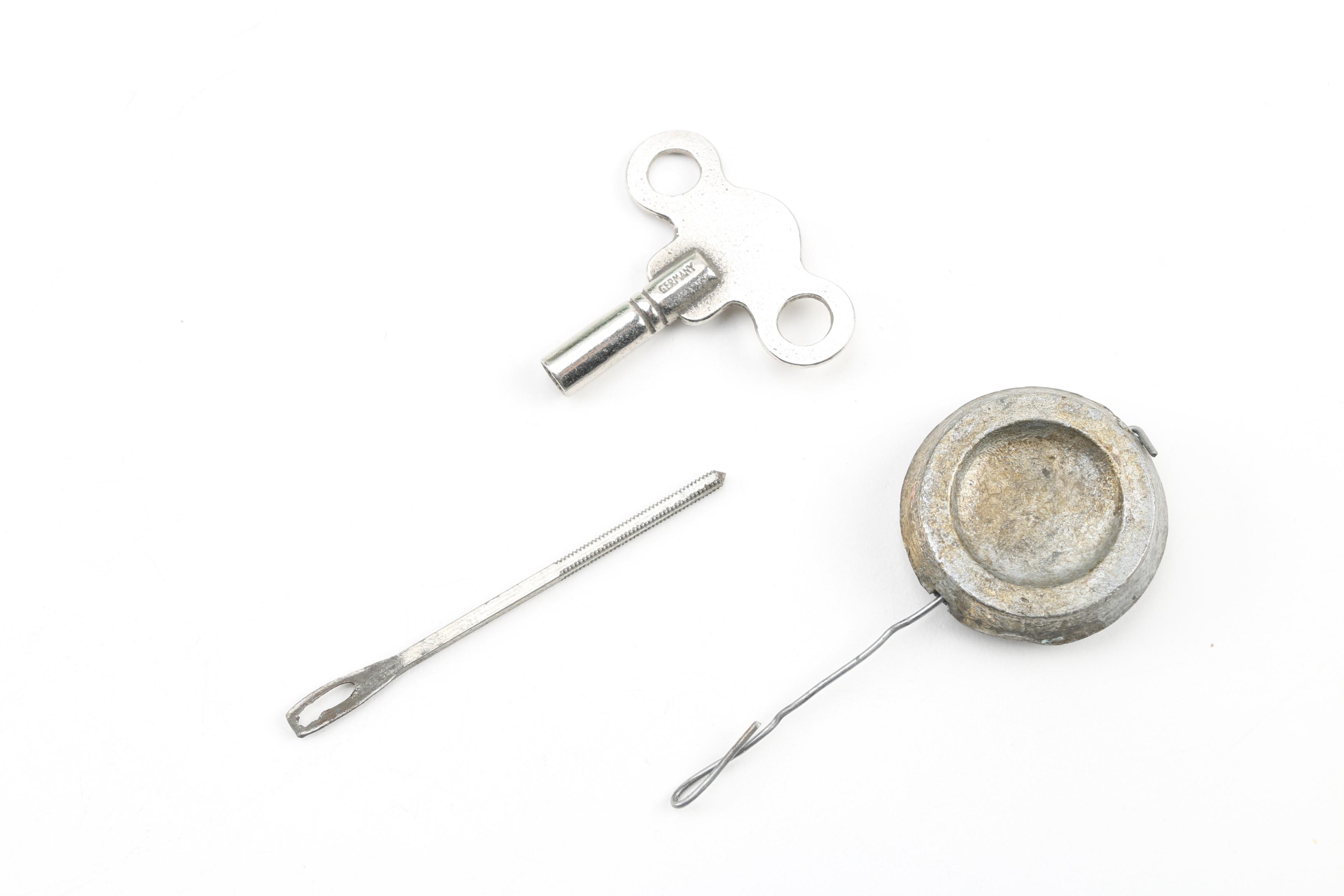 F. Kroeber "Pompadour" Gilt Enameled Cast Iron Mantle Clock