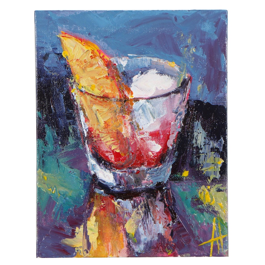 Anne Thouthip Acrylic Painting "Negroni Saluti!!"