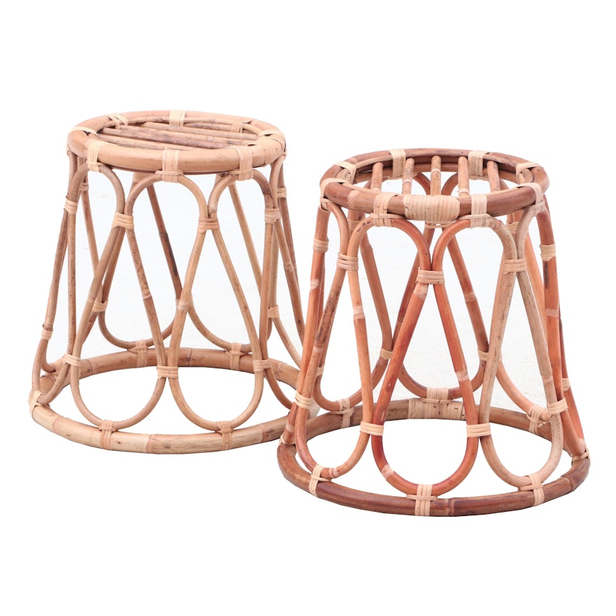 Bamboo and Rattan Stools