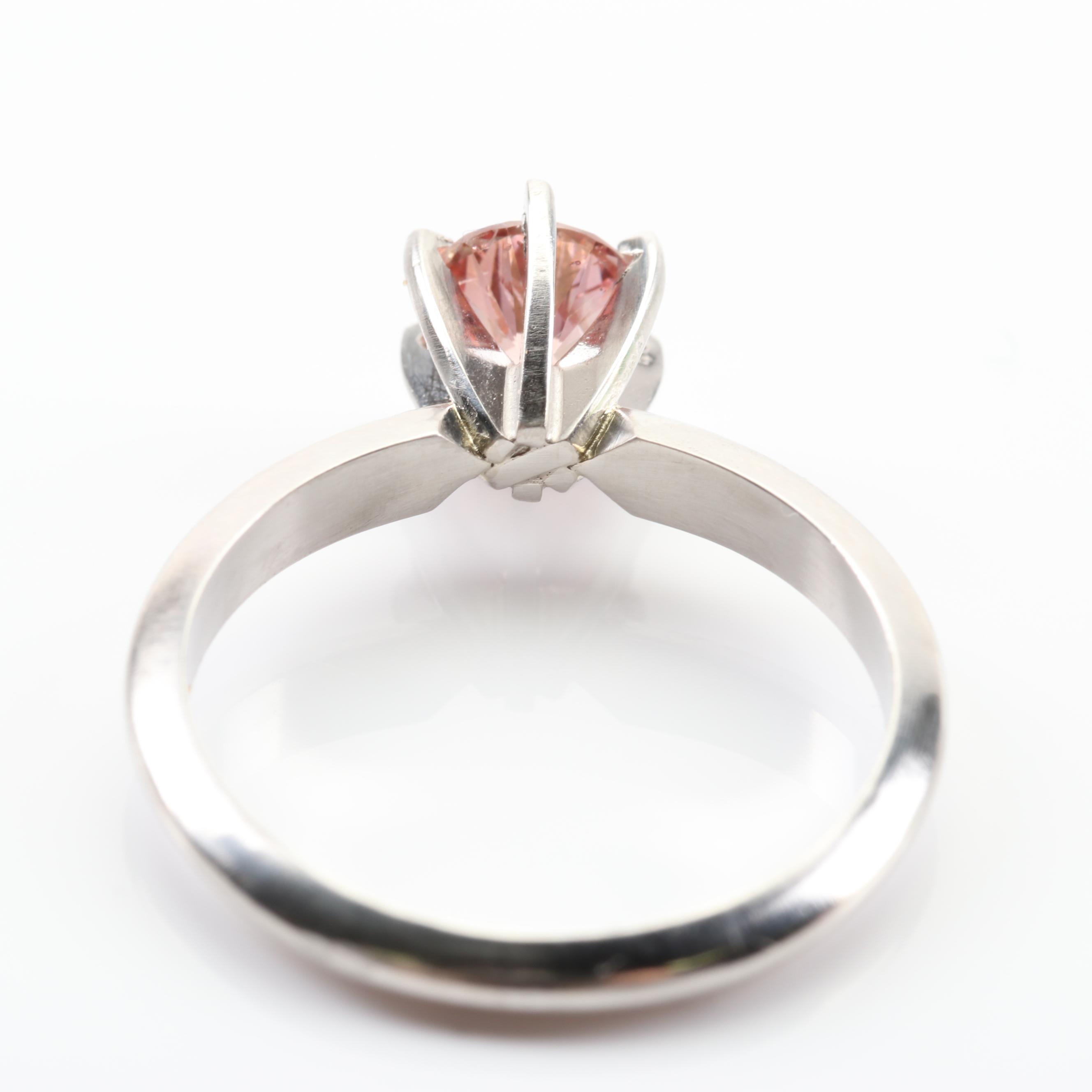 Platinum Pink Diamond Solitaire Ring