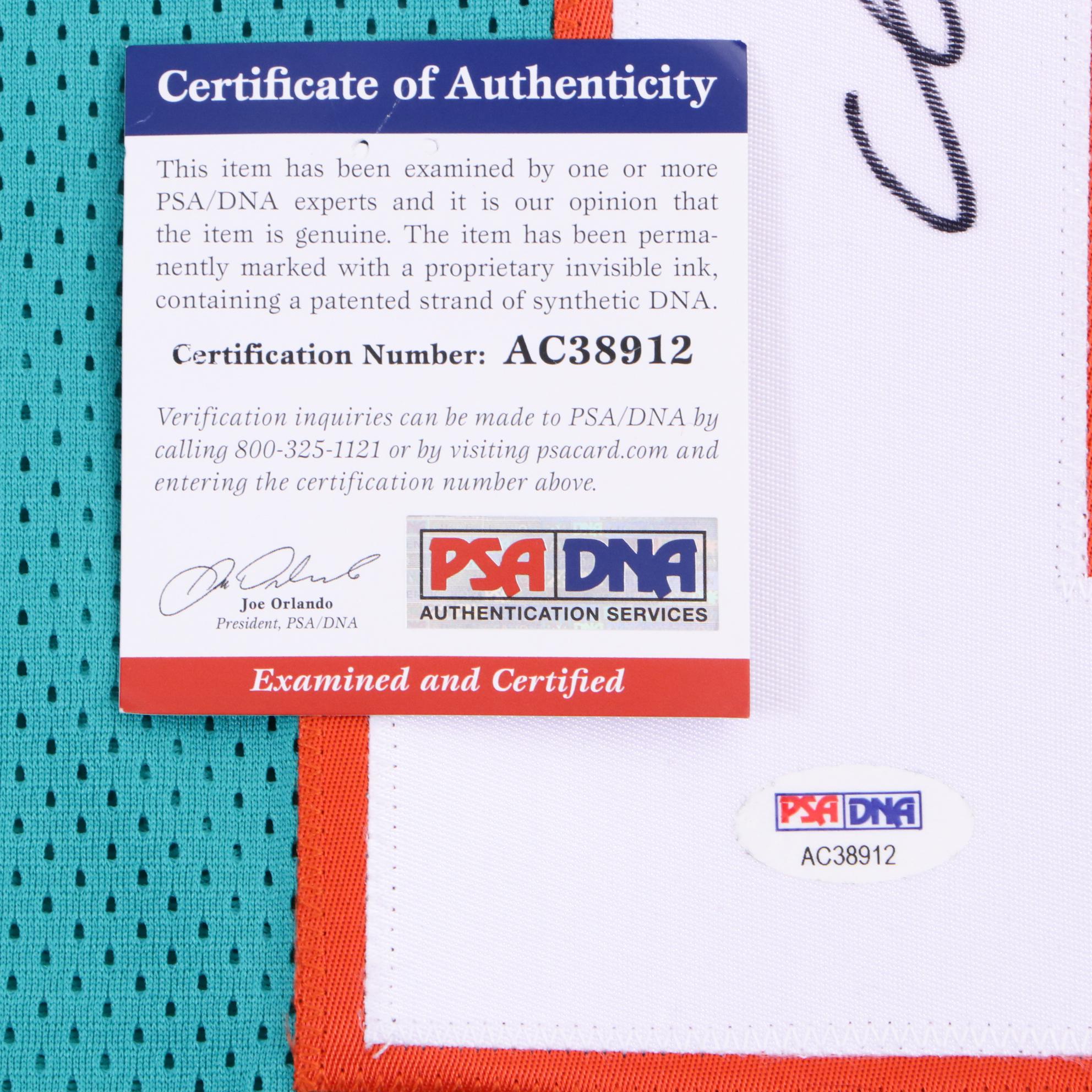 (HOF) Dan Marino Signed Miami Dolphins NFL Football Jersey PSA COA