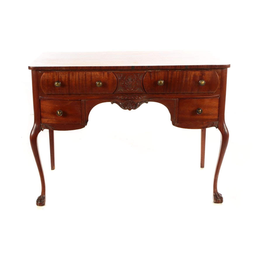 George III Style Mahogany Dressing Table, Early 20th Century