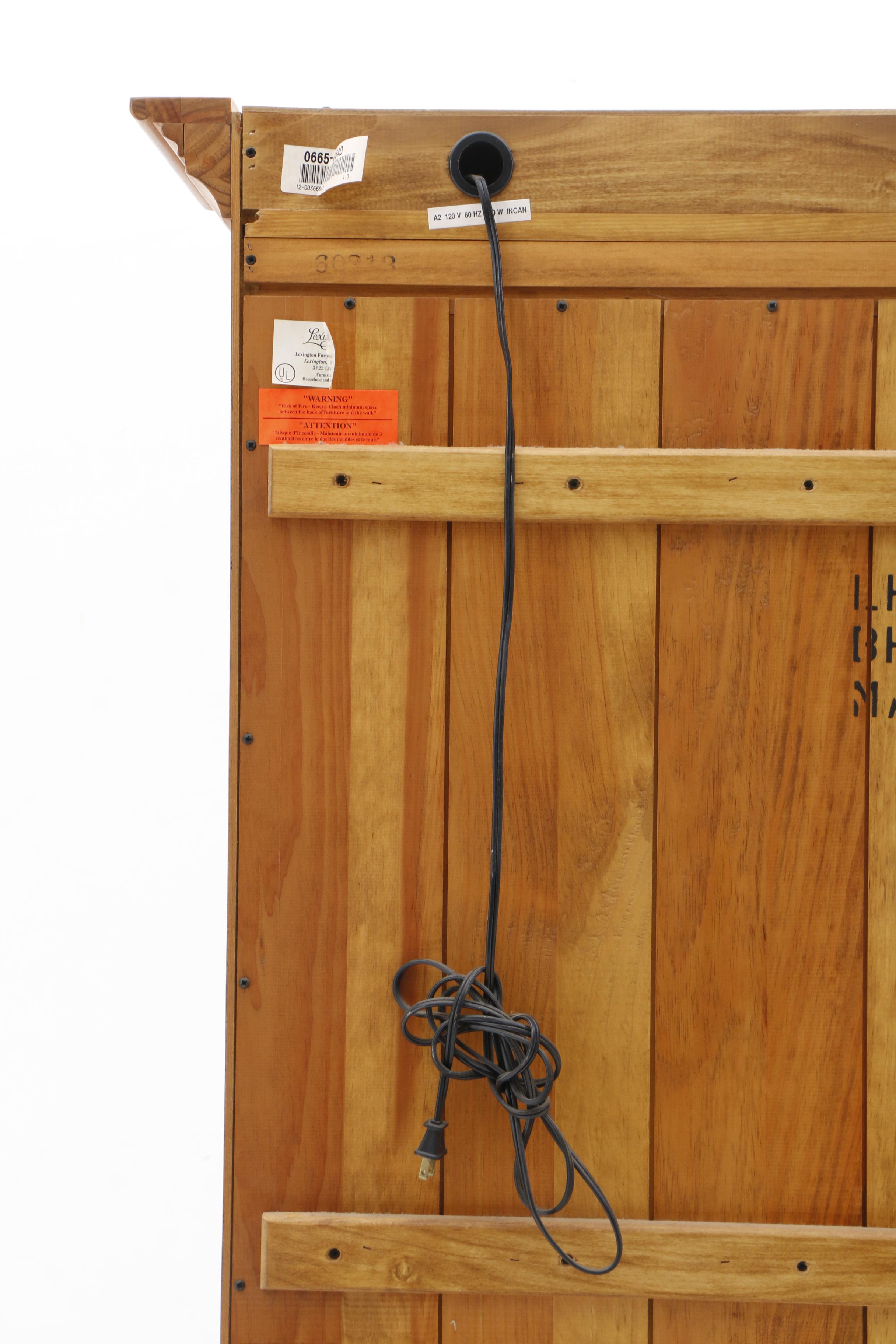 Lexington Furniture Illuminated "Bee Hive" 2-Piece China Hutch and Cabinet