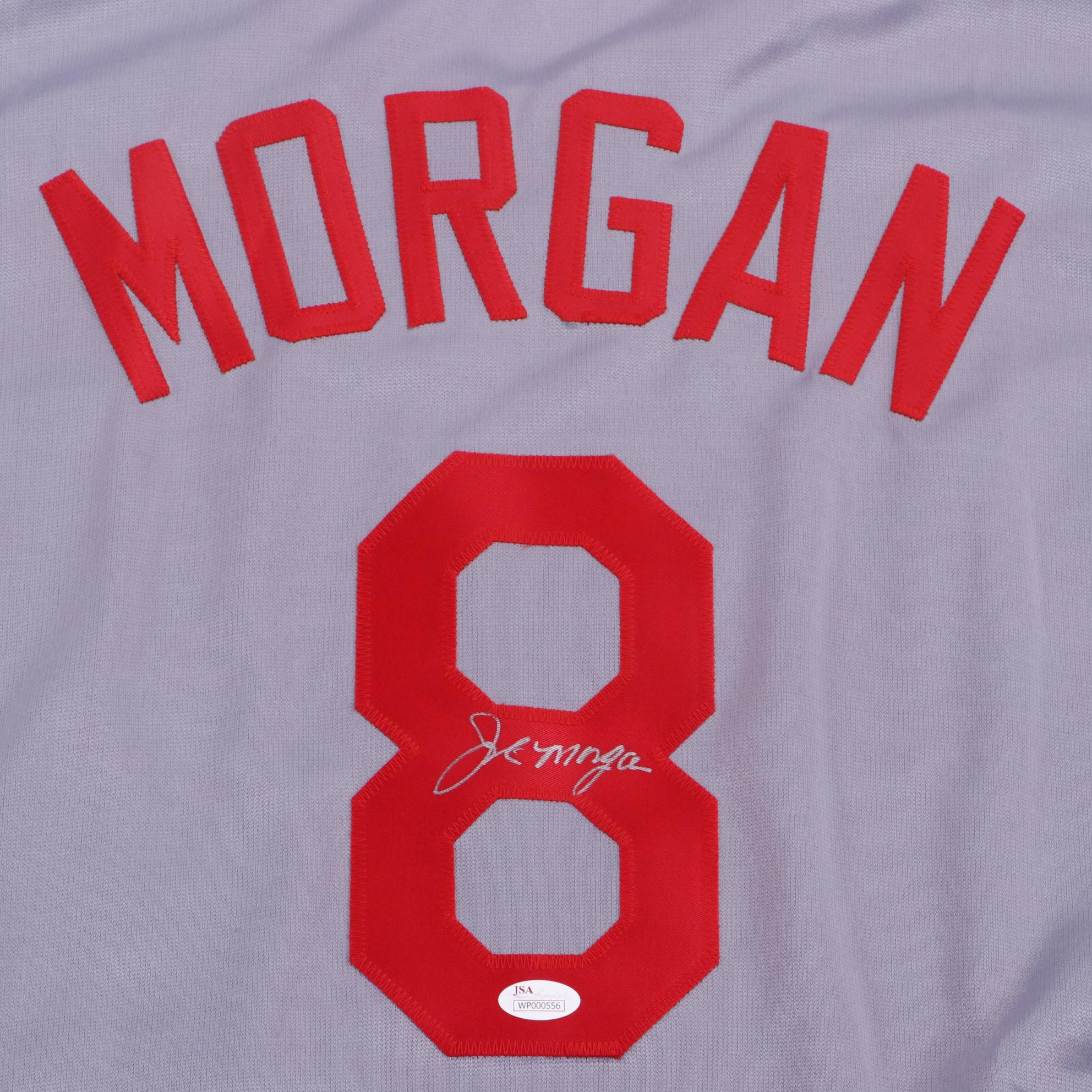 (HOF) Joe Morgan Signed Cincinnati Reds Baseball Jersey JSA COA