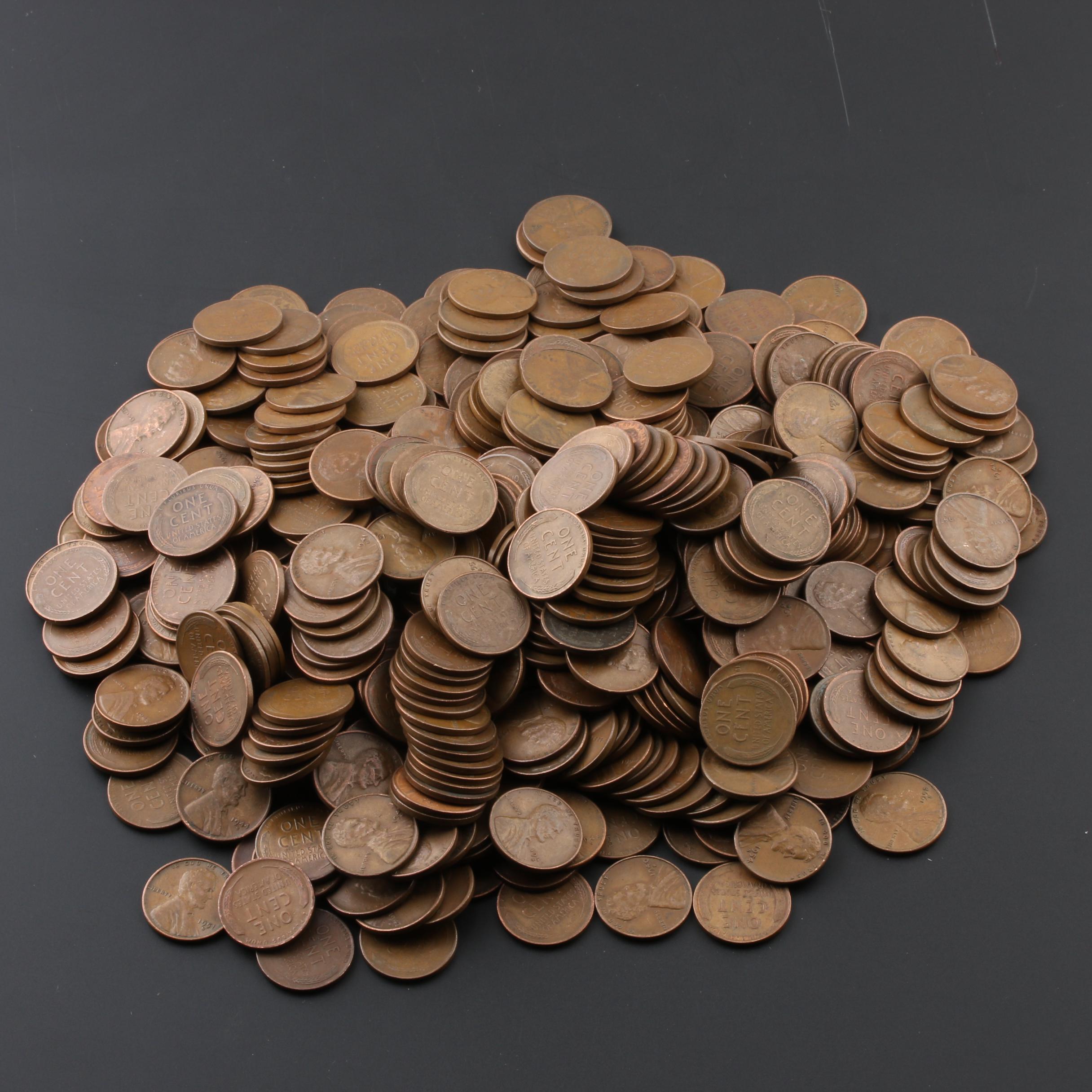Group of 500 Lincoln Wheat Cents From the San Francisco Mint