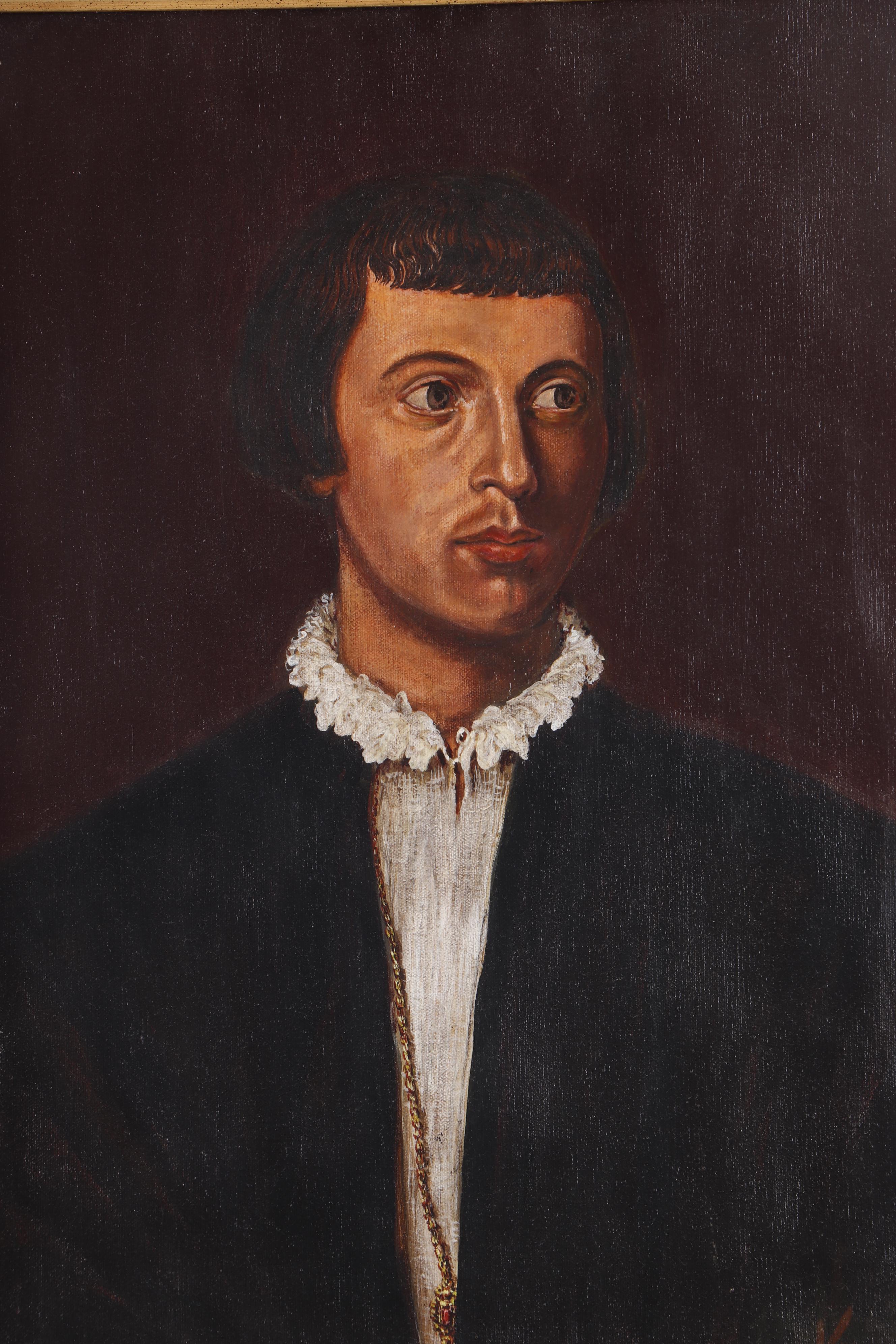 Copy Oil Painting After Titian's "Man with a Glove"