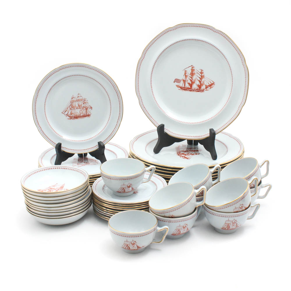 Copeland Spode "Trade Winds Red" Stone China Dinnerware