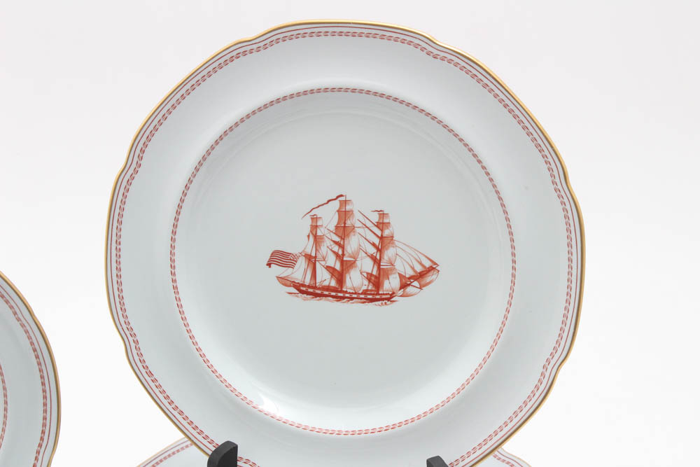 Copeland Spode "Trade Winds Red" Stone China Dinnerware