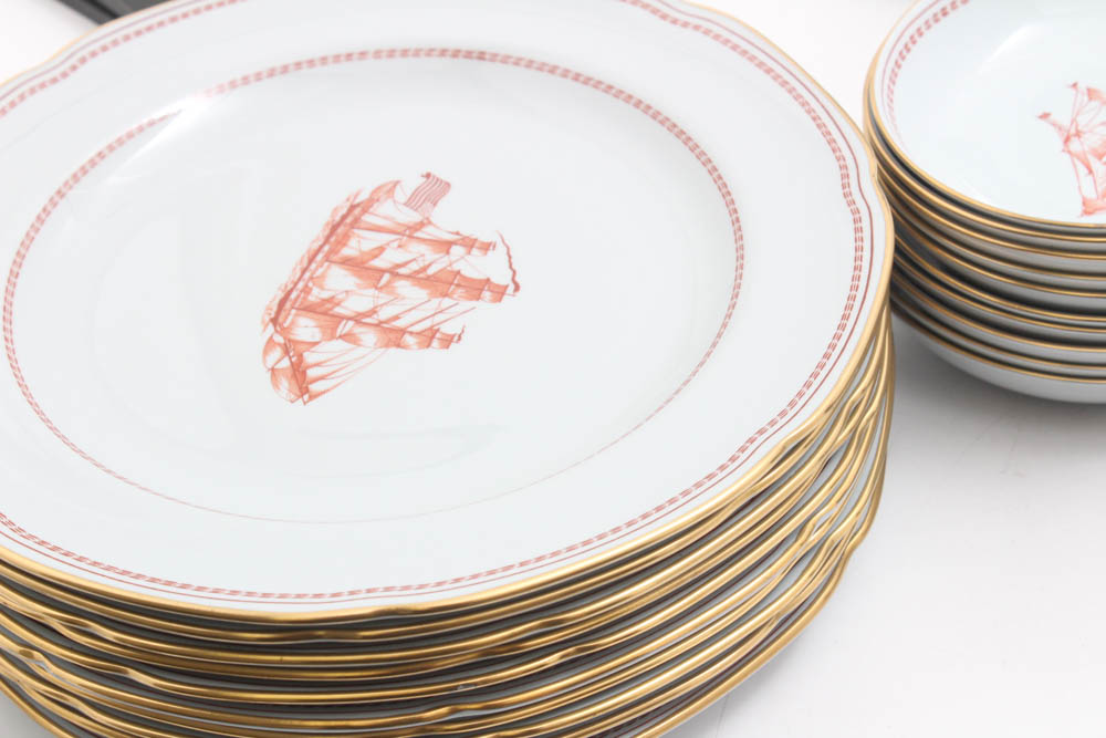 Copeland Spode "Trade Winds Red" Stone China Dinnerware