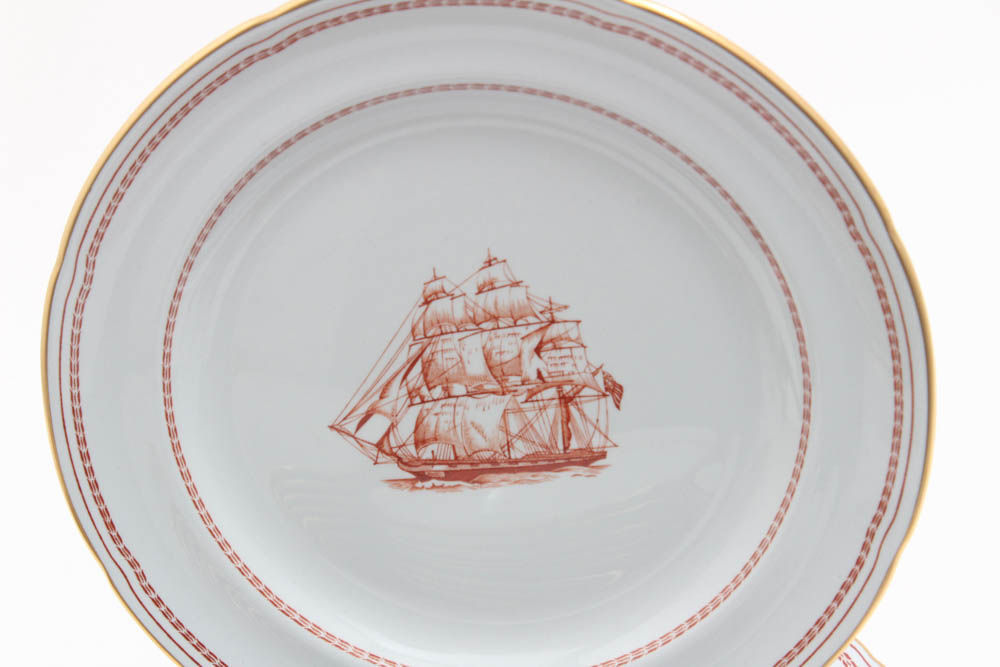 Copeland Spode "Trade Winds Red" Stone China Dinnerware