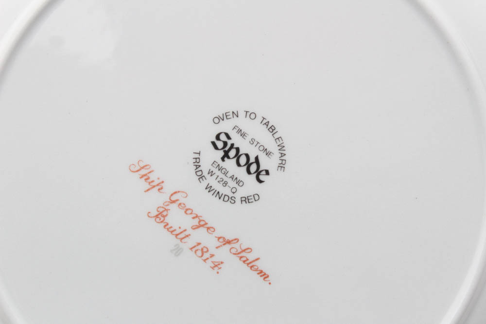 Copeland Spode "Trade Winds Red" Stone China Dinnerware
