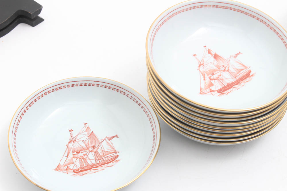 Copeland Spode "Trade Winds Red" Stone China Dinnerware