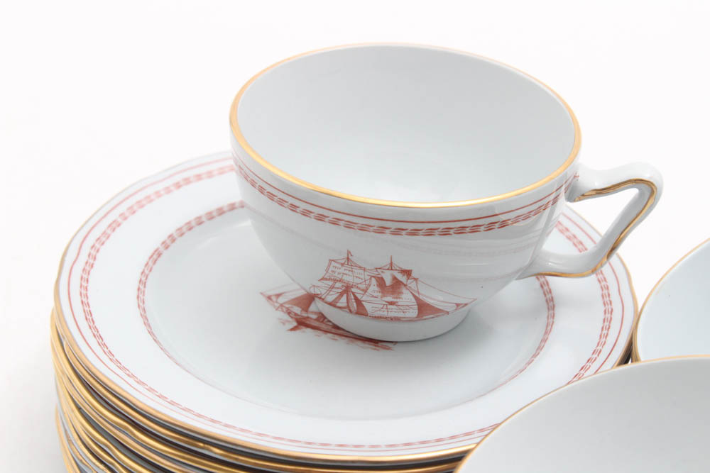 Copeland Spode "Trade Winds Red" Stone China Dinnerware