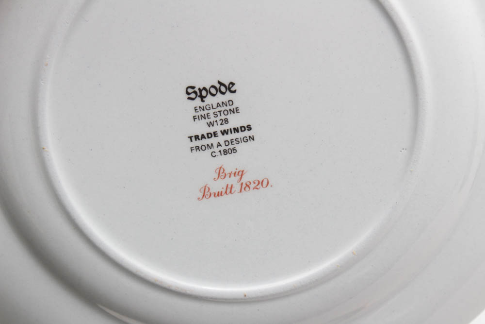 Copeland Spode "Trade Winds Red" Stone China Dinnerware