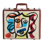Peter Keil Oil Paintings on Samsonite Hard Shell Suitcase