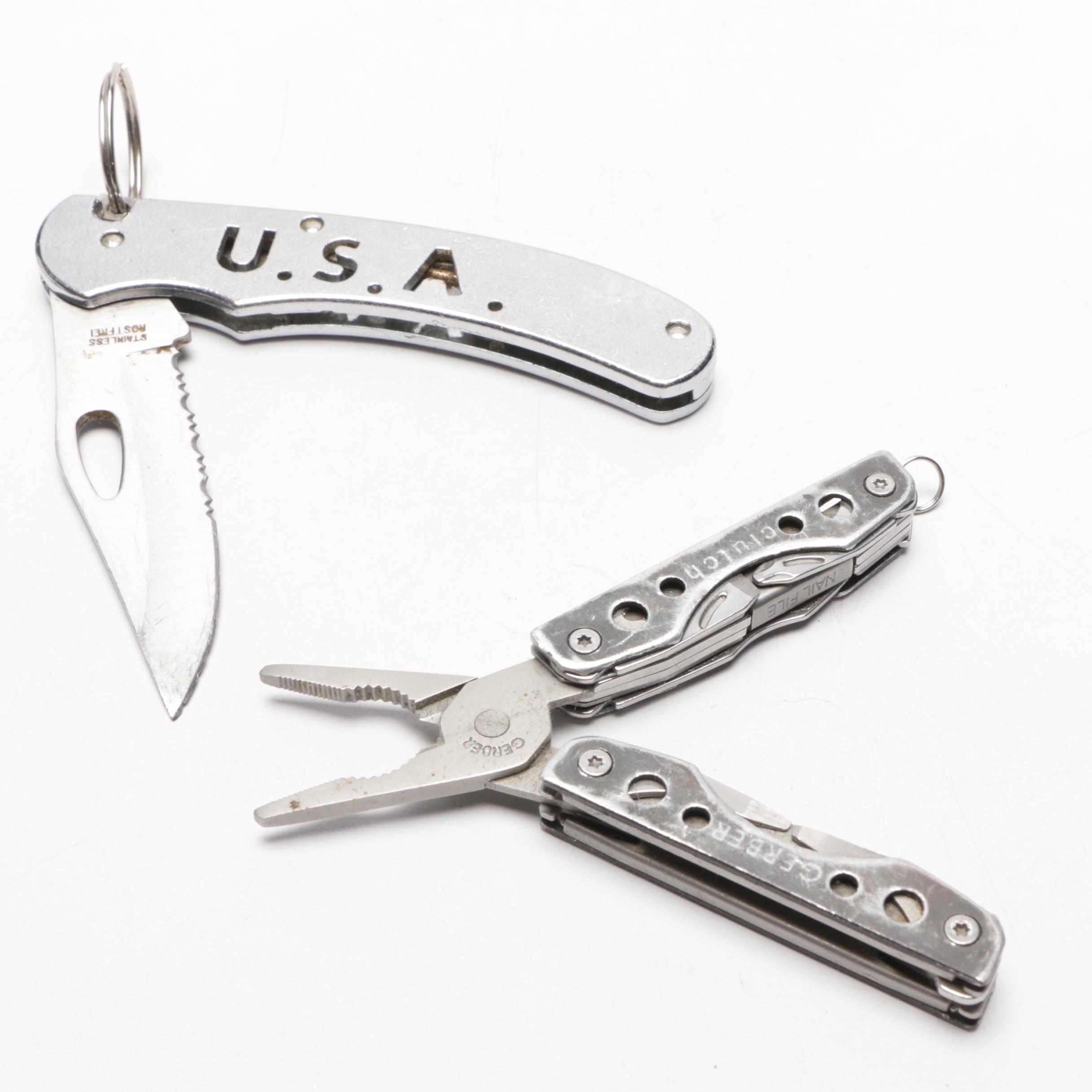 Clutch Gerber and U.S.A. Utility Knife