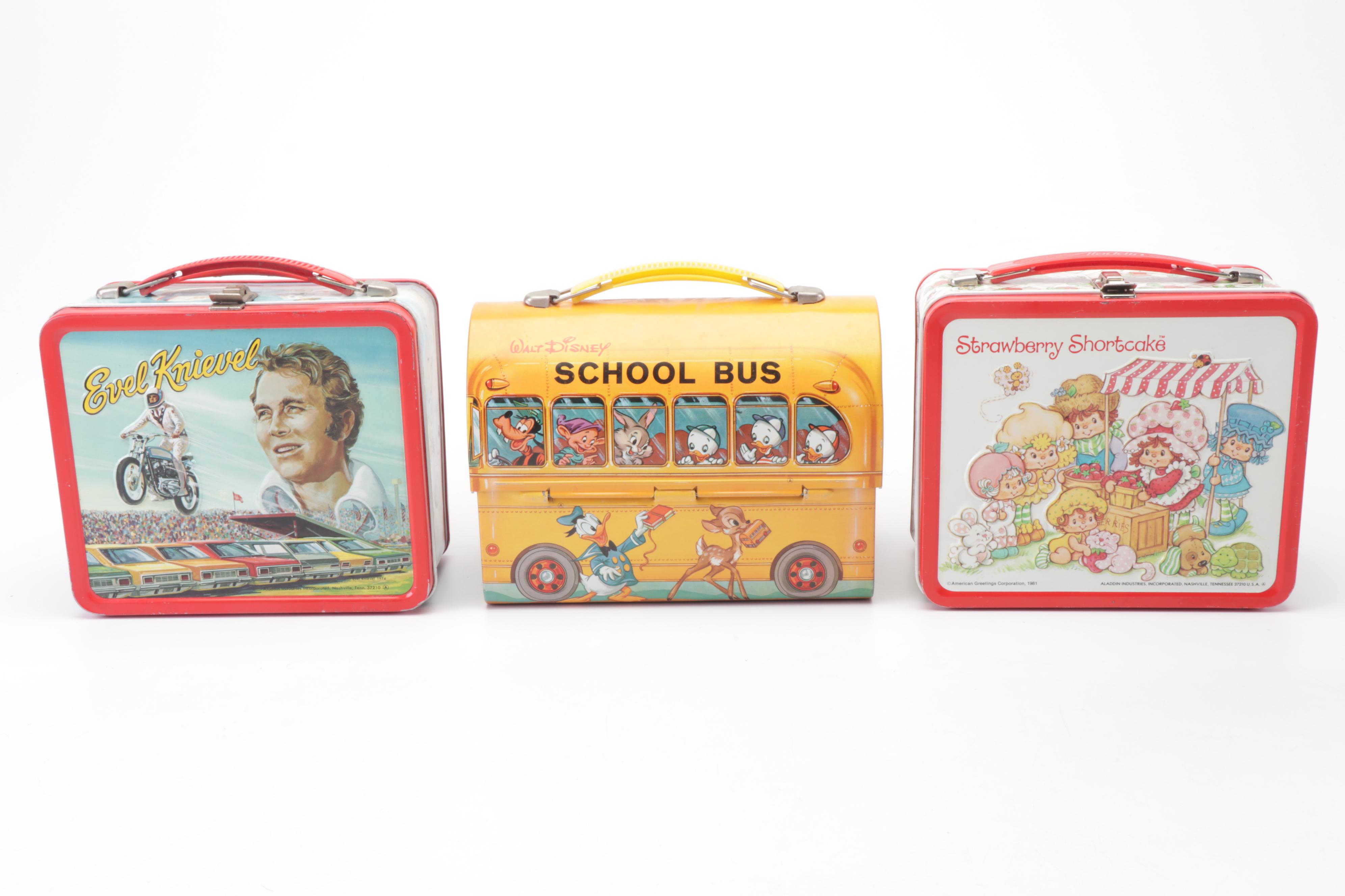 Evel Knievel, Dick Tracy, G.I. Joe and Other Lunch Boxes and Thermoses