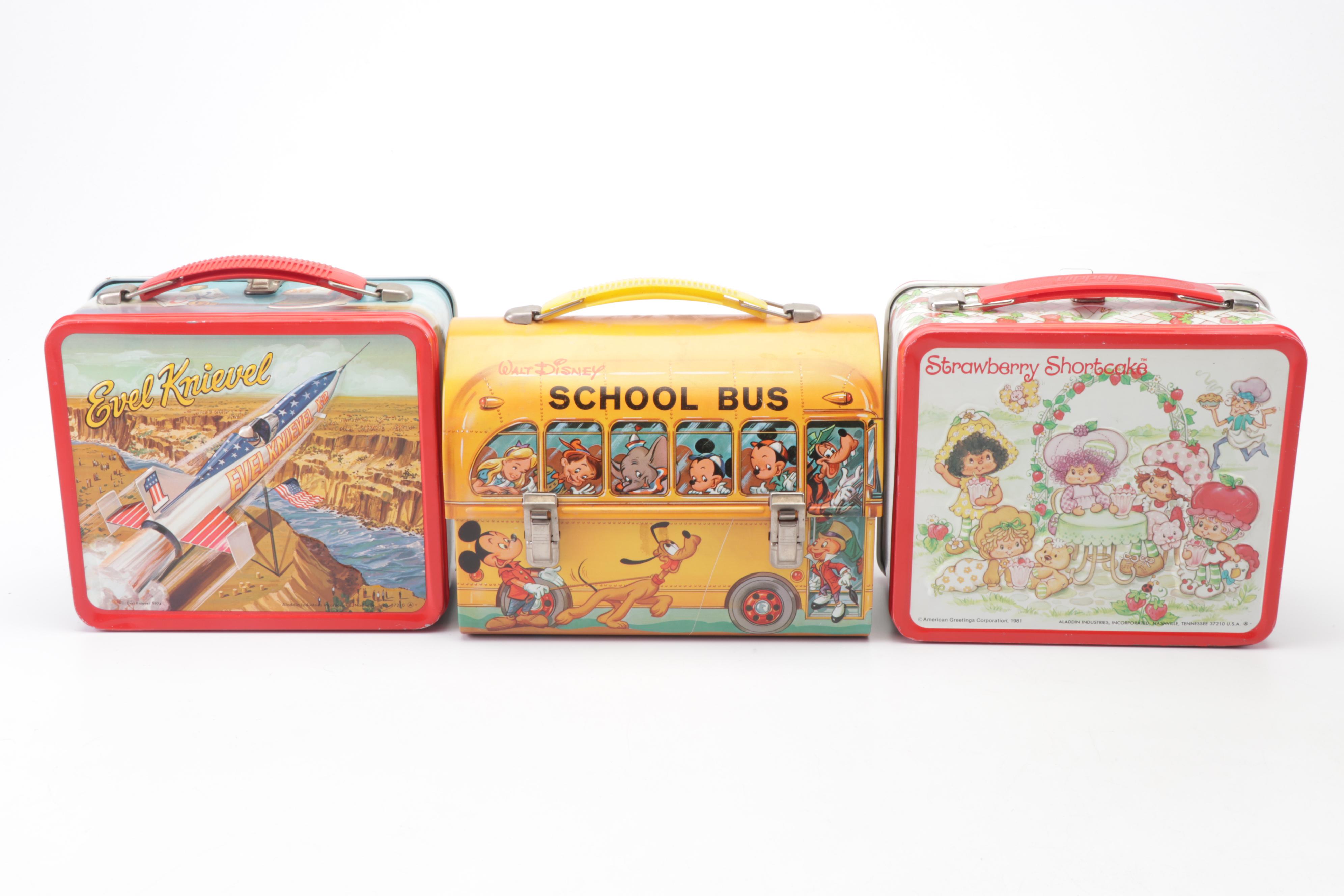 Evel Knievel, Dick Tracy, G.I. Joe and Other Lunch Boxes and Thermoses