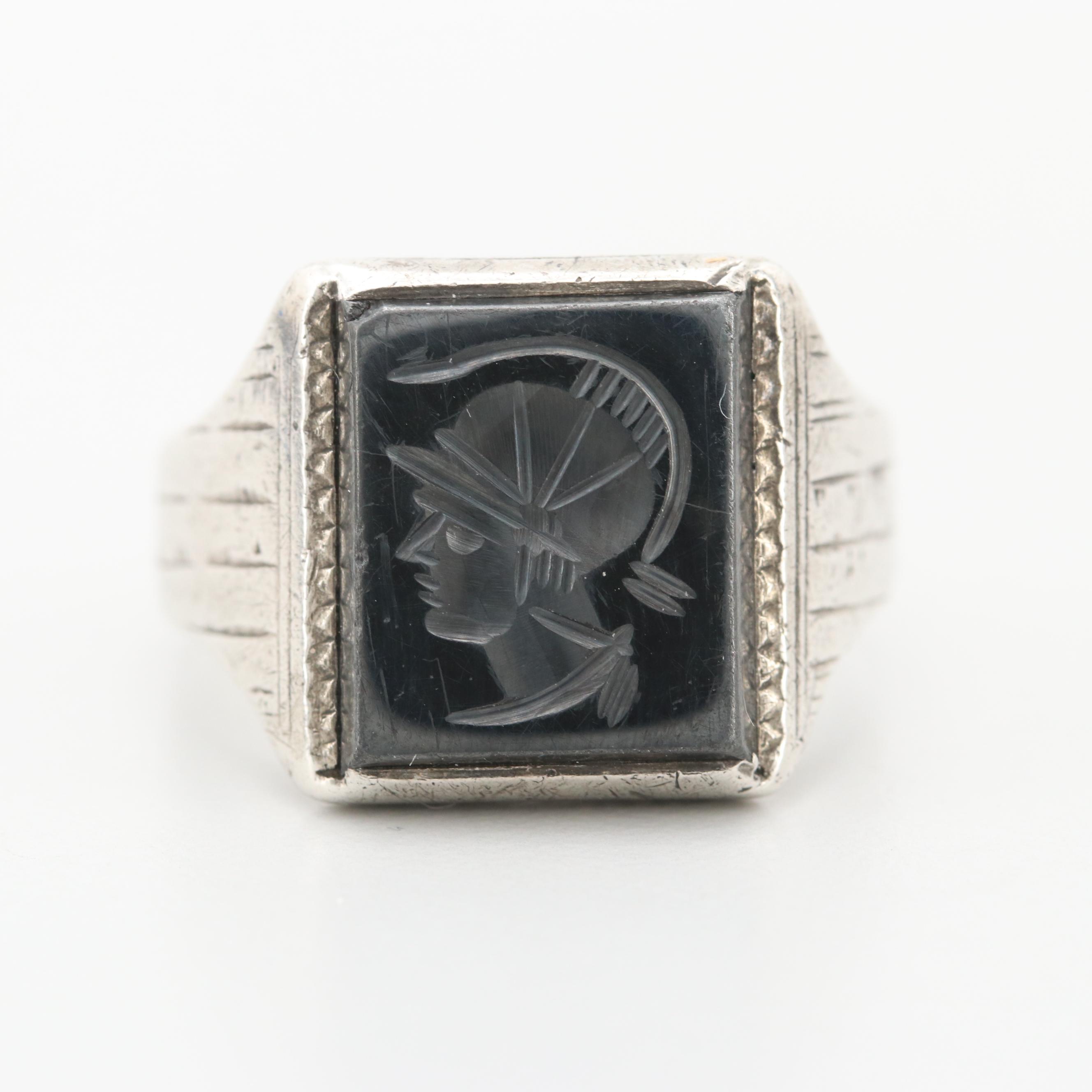 Sterling Silver Hematite Ring