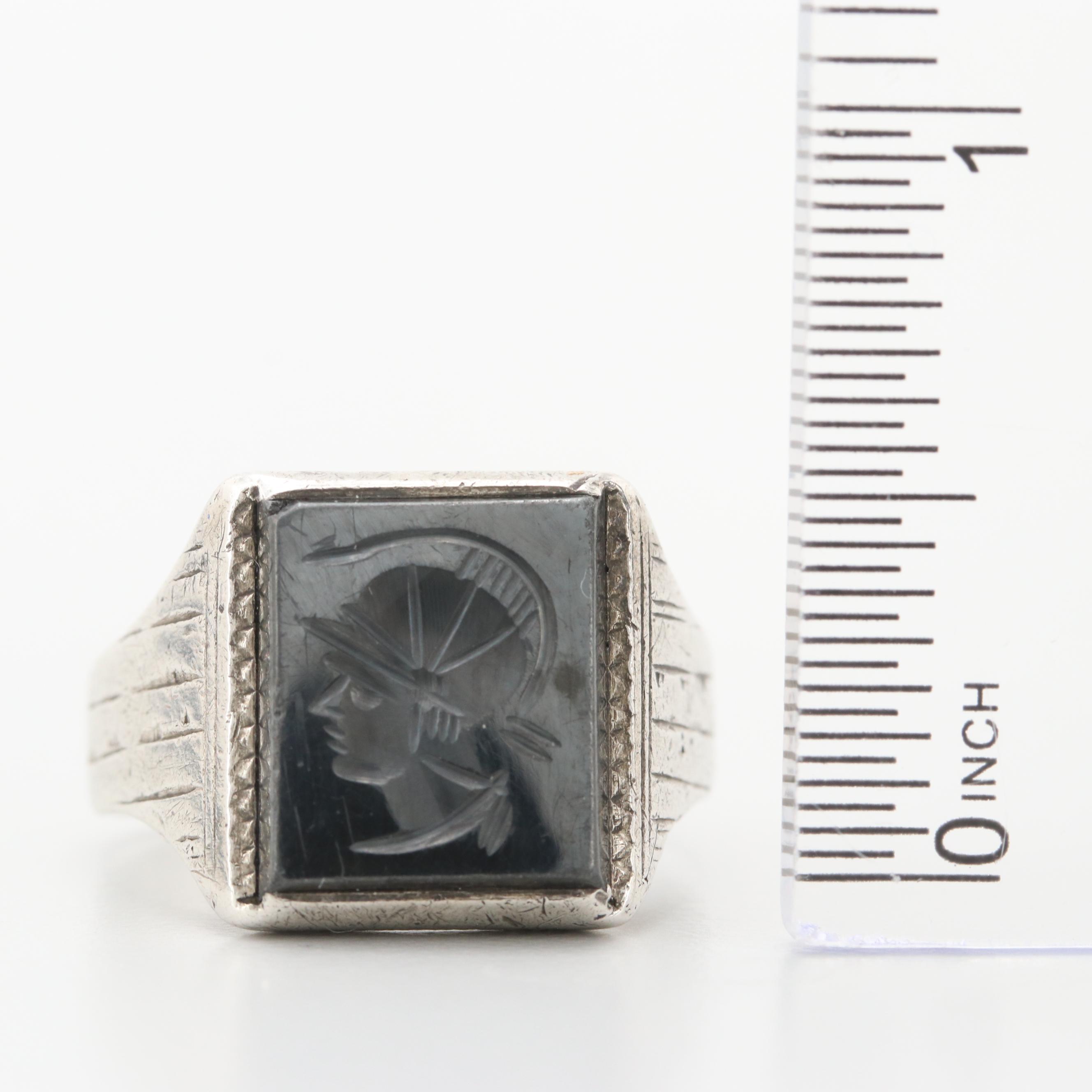 Sterling Silver Hematite Ring