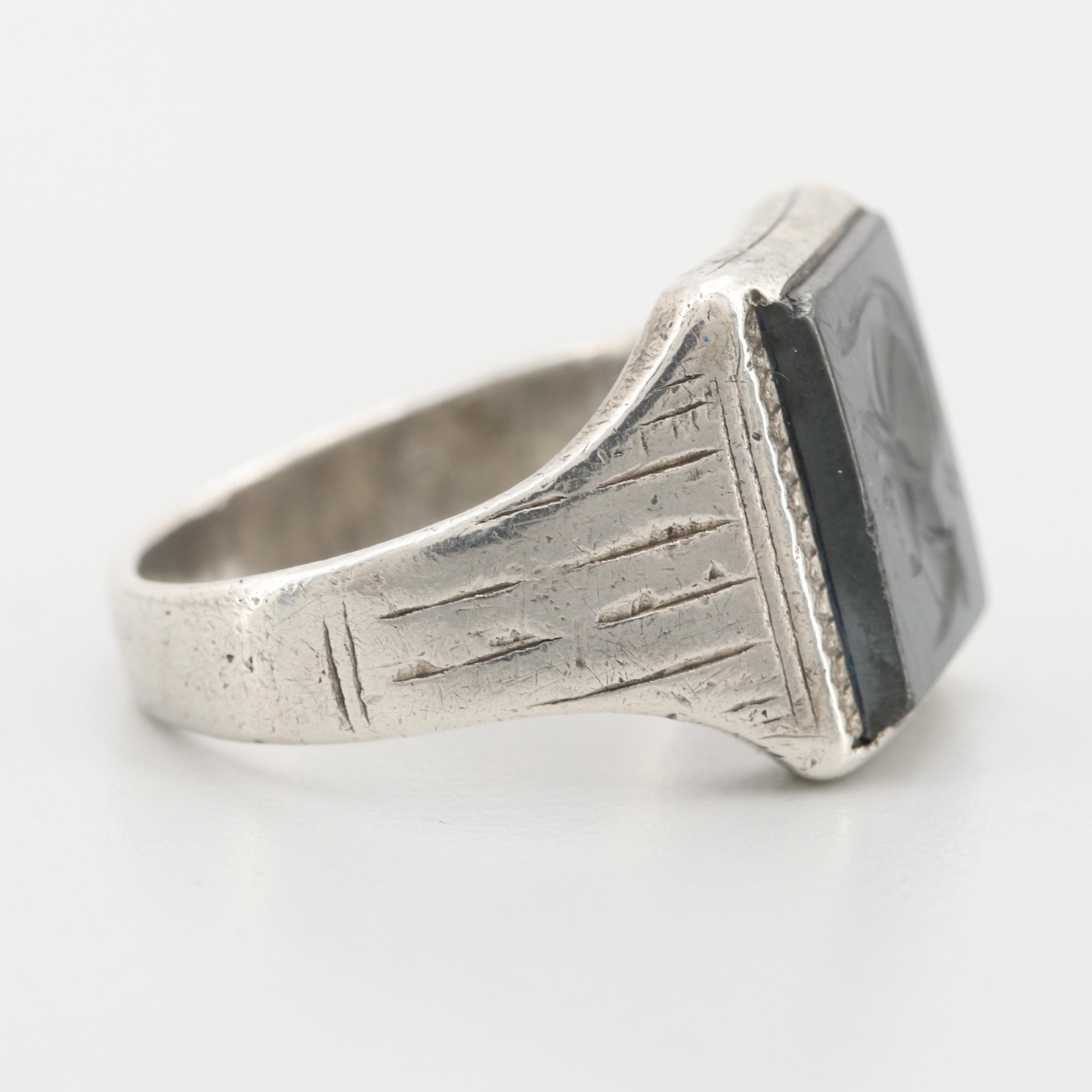 Sterling Silver Hematite Ring