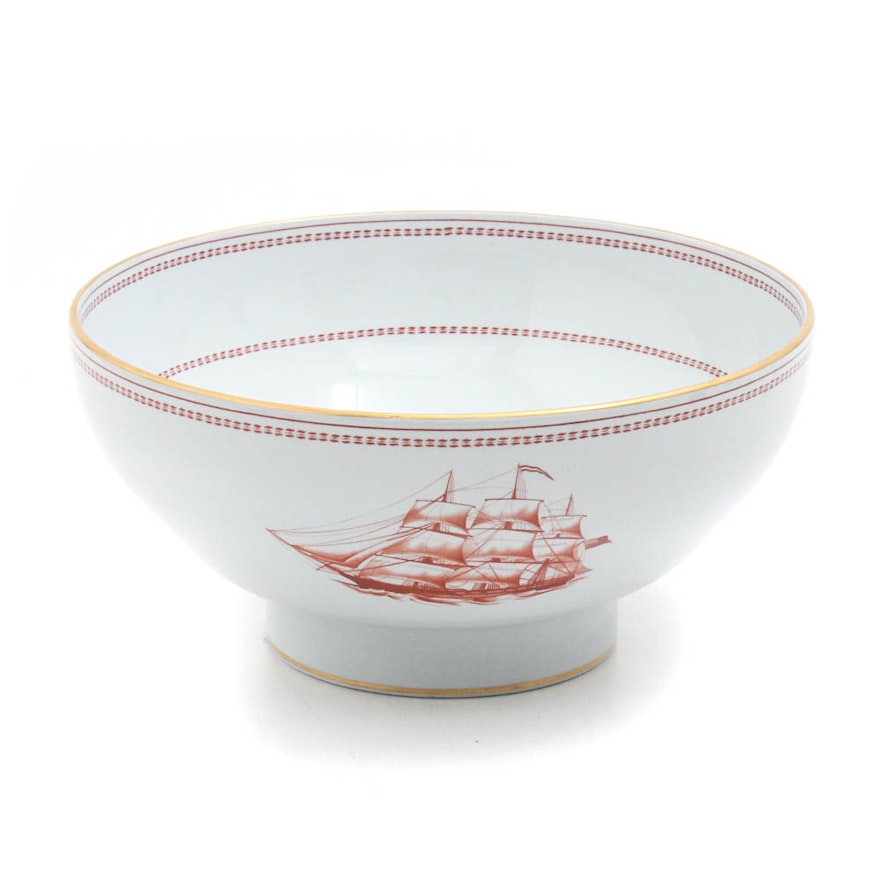 Copeland Spode "Trade Winds Red" Footed Bowl