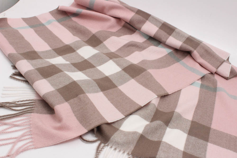 Sky Cashmere Virgin Wool Fringed Shawl/Scarf