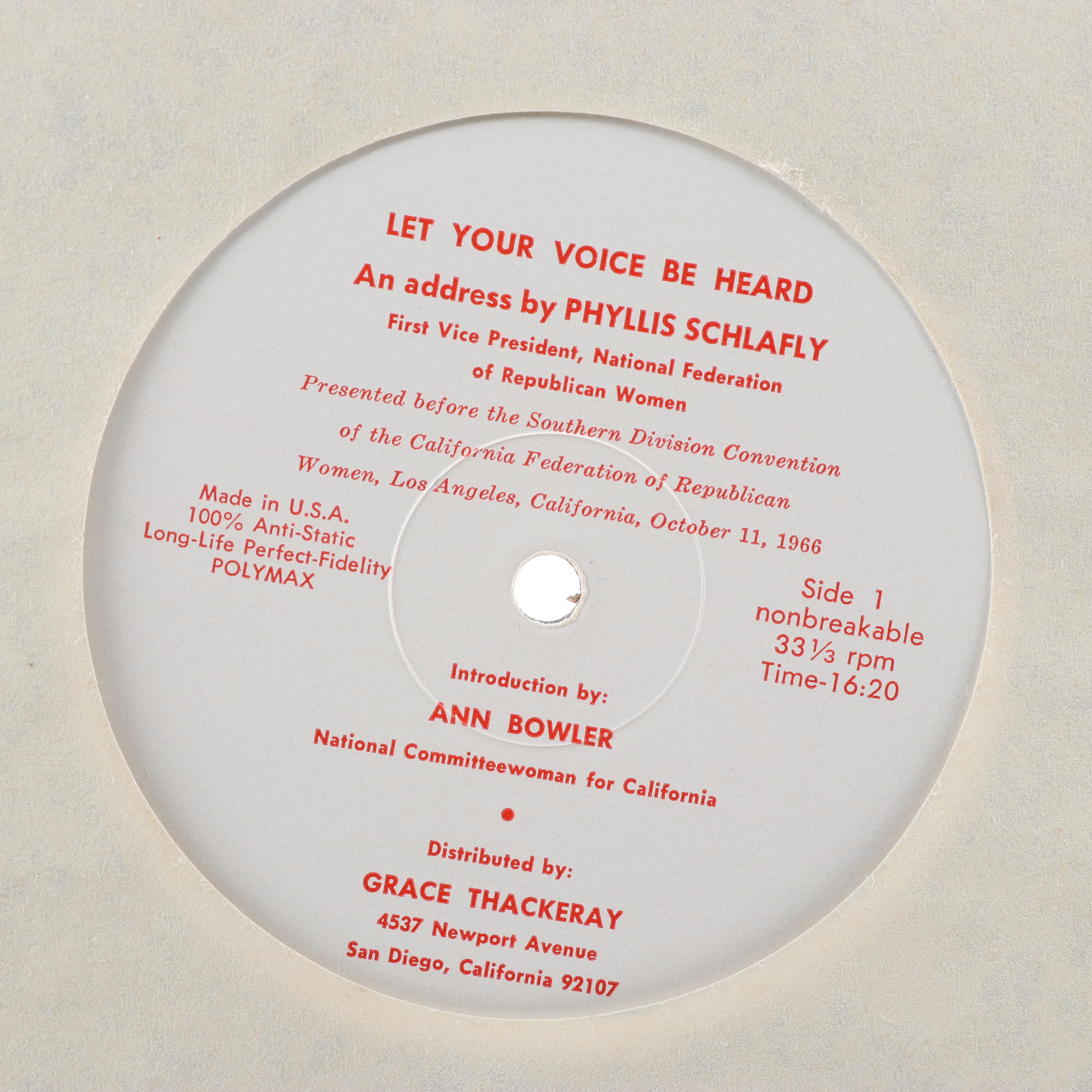 Republican Party Vinyl Records Including Barry Goldwater