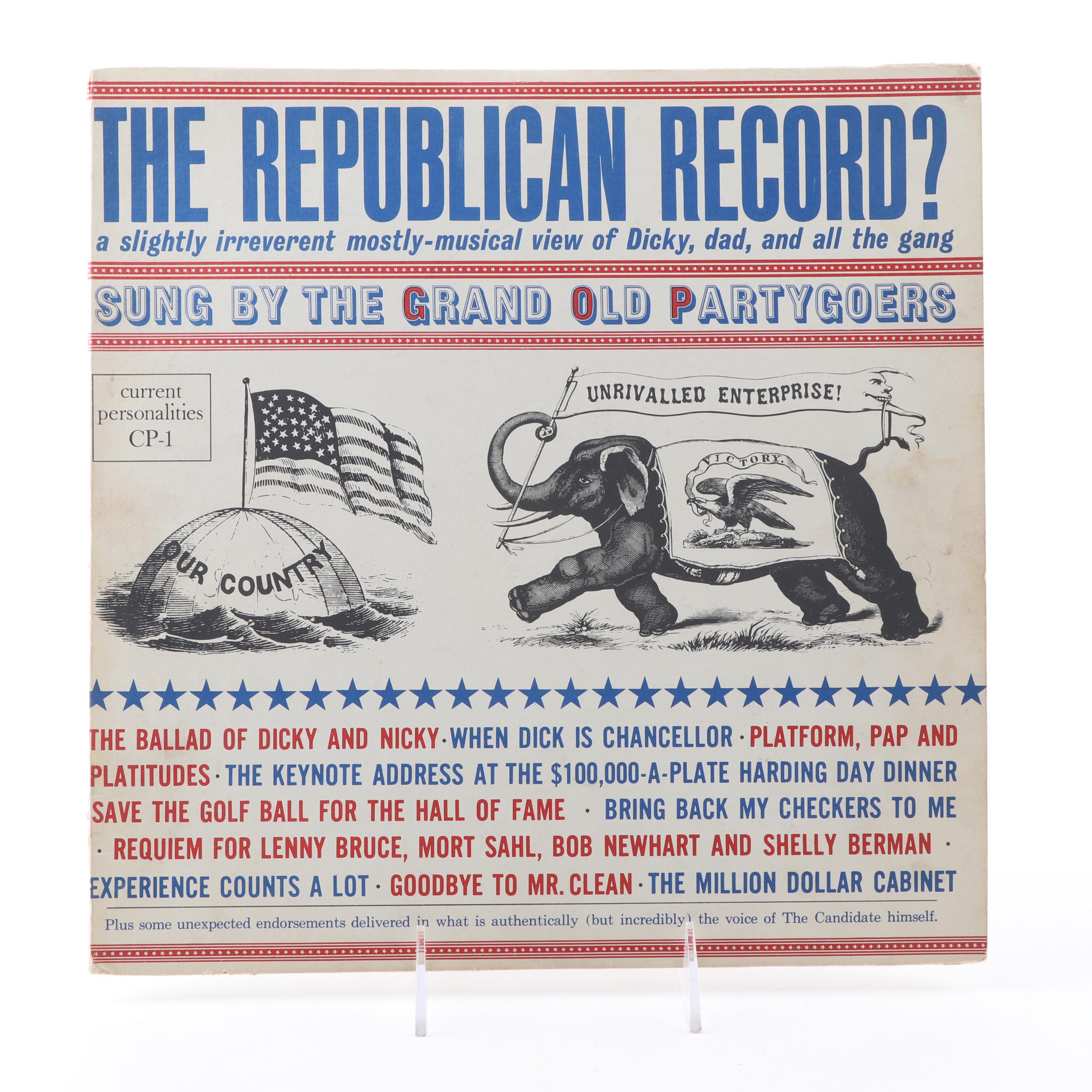 Republican Party Vinyl Records Including Barry Goldwater