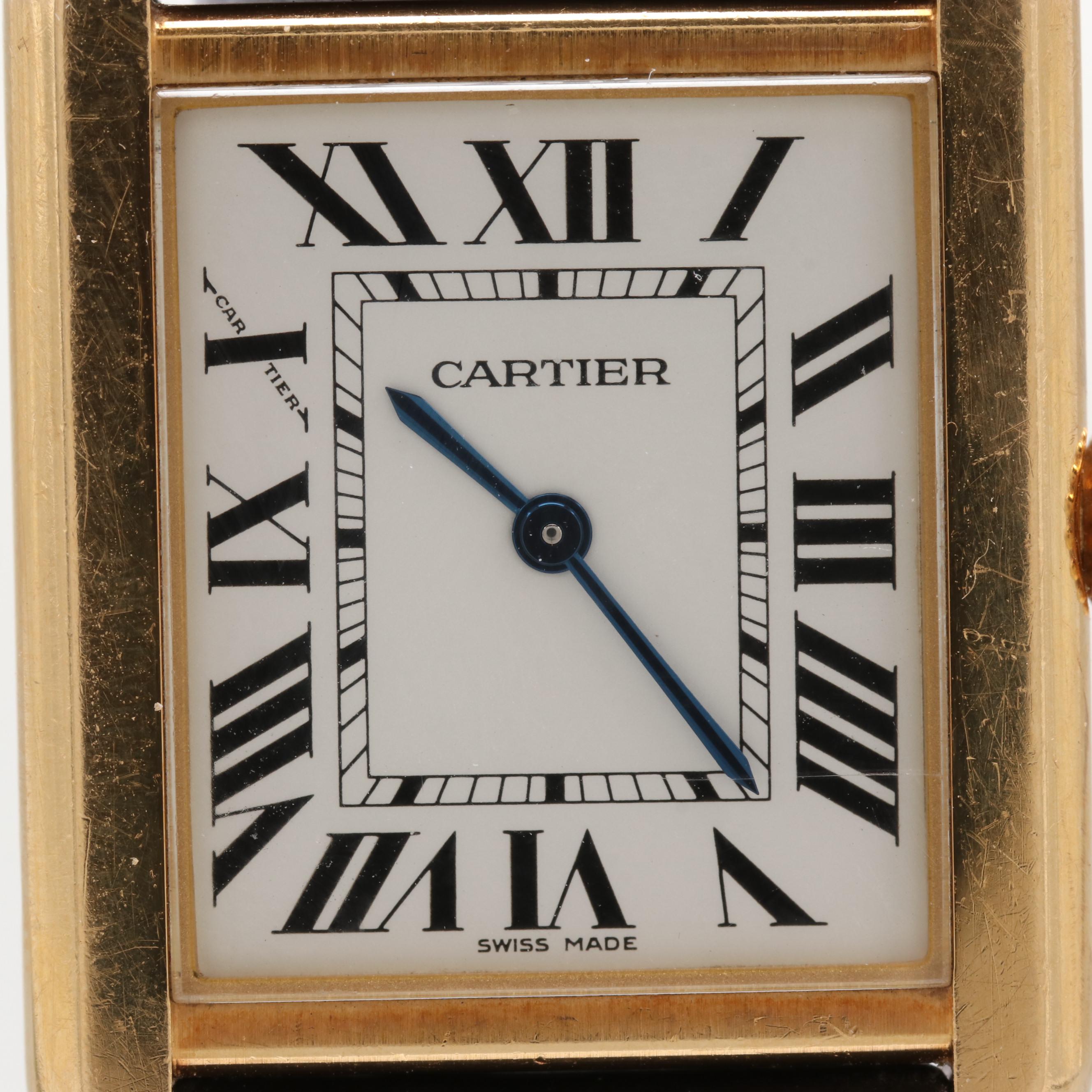 Cartier 18K Yellow Gold Tank Solo Quartz Watch