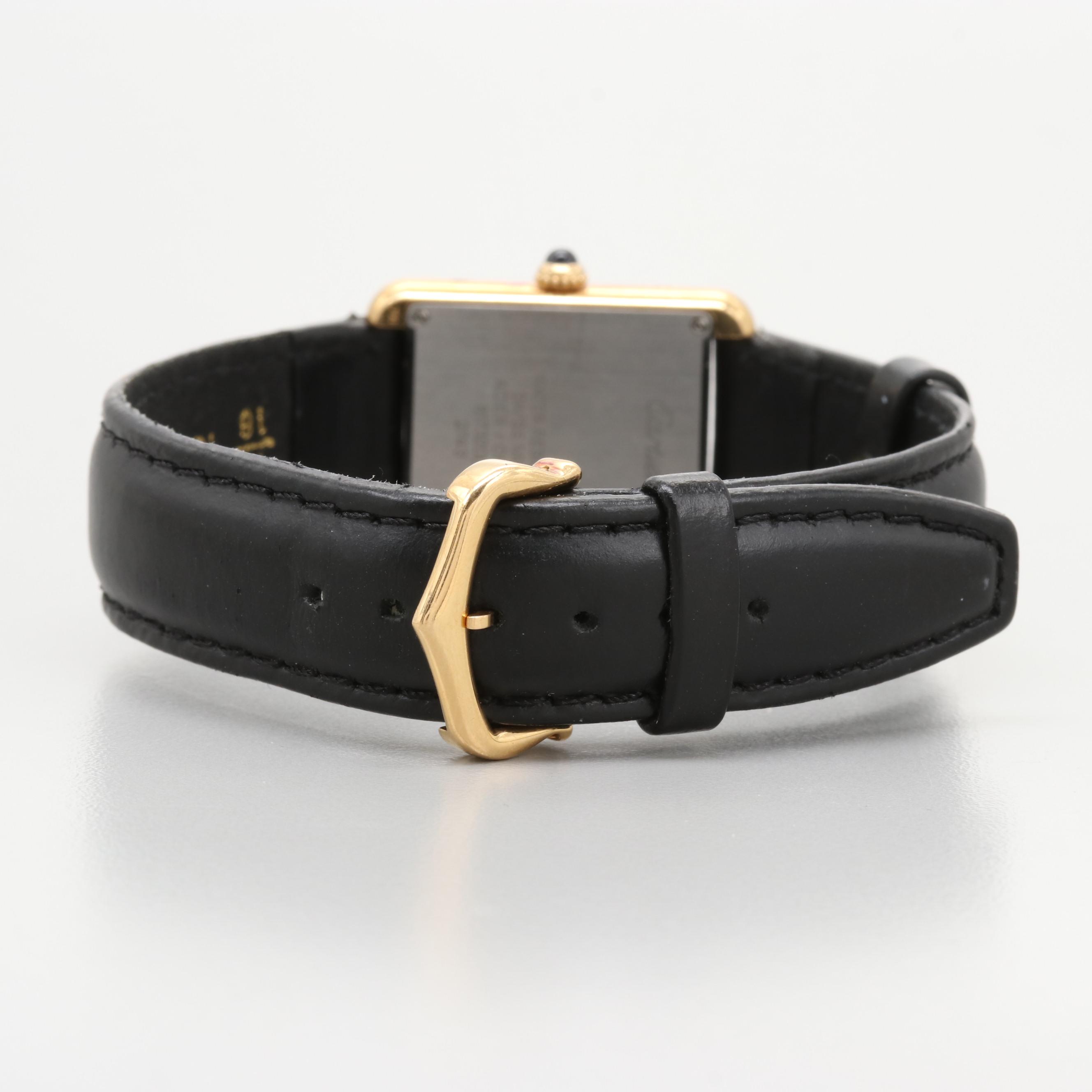 Cartier 18K Yellow Gold Tank Solo Quartz Watch