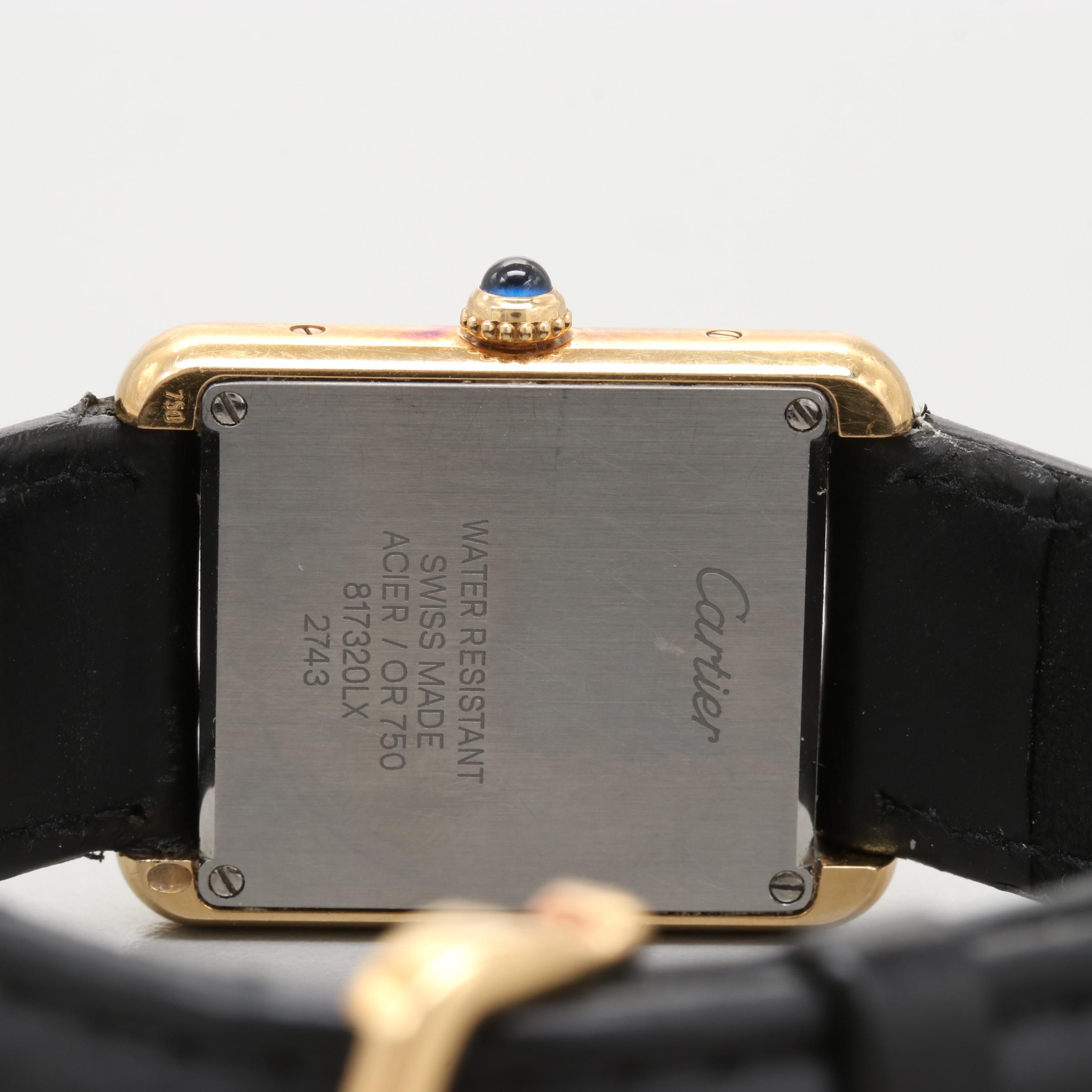 Cartier 18K Yellow Gold Tank Solo Quartz Watch