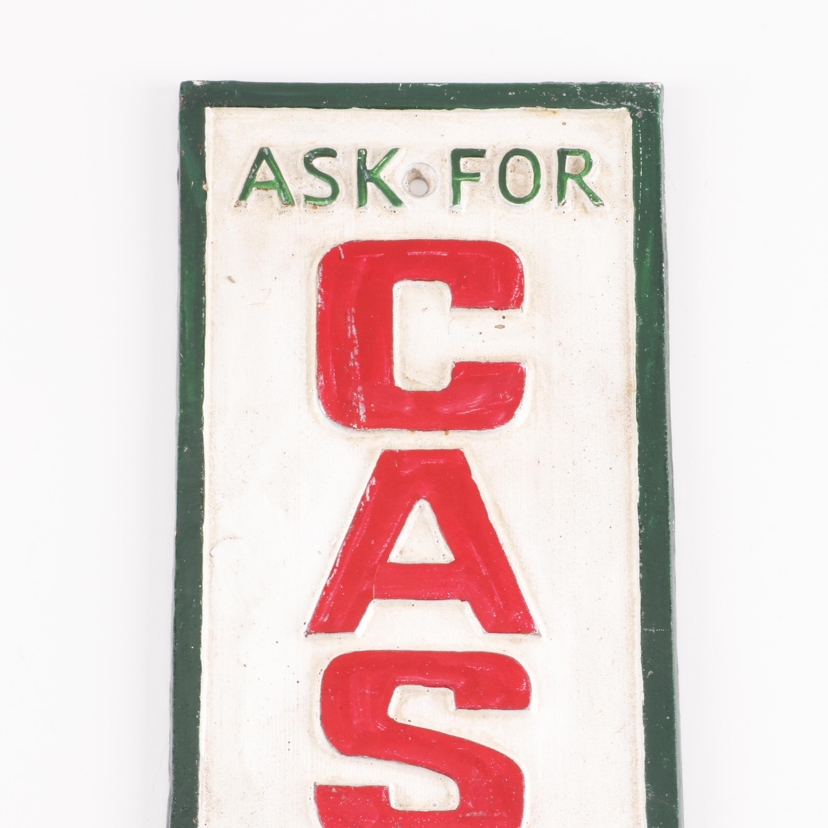 Cast Iron Reproduction Store Signs including Castrol Motor Oil