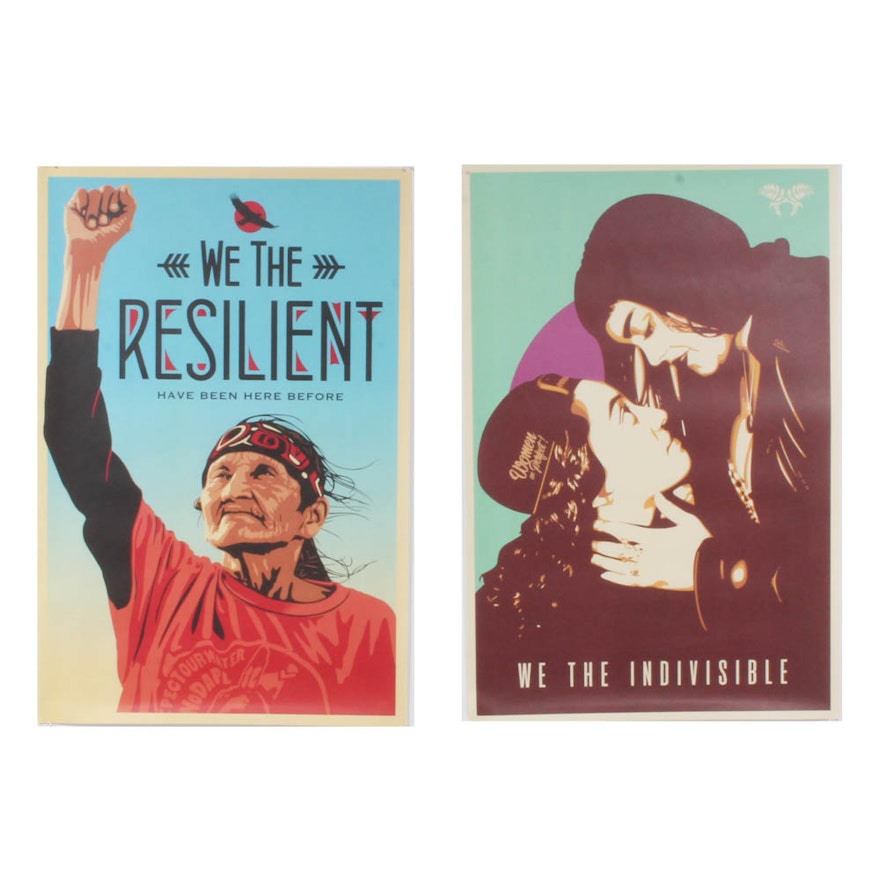 Jessica Sabogal and Ernesto Yerena Offset Prints "We the People"